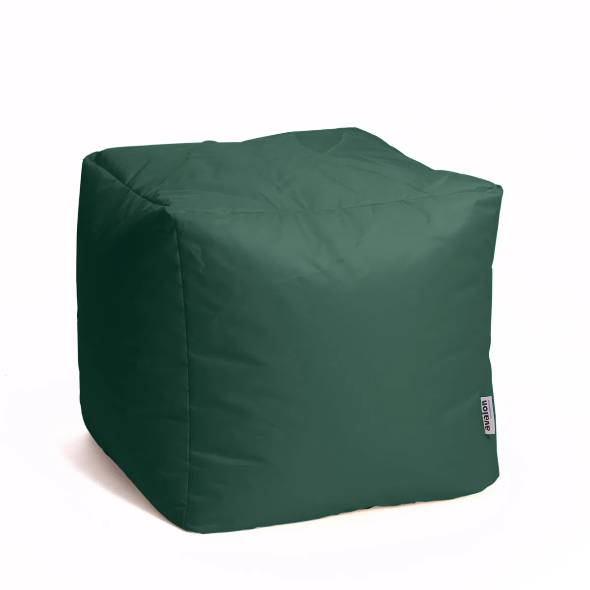 Avalon - Puff Salon Modelo Cubo Jive en Tela Técnica Reforzada, Puffs Reposapies Salon con Relleno Incluido, Puf Cuadrado Muy Cómodo, Anti-desgarros e Impermeable, Made in Italy(45cm-Verde Oscuro)