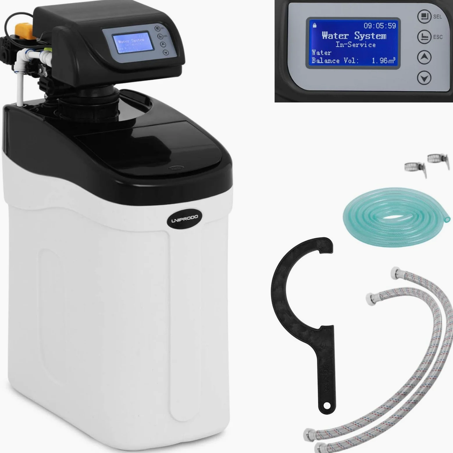 Descalcificador Sistema De Descalcificación UNI_WATERSOFTENER_750 (Para 1-5 personas, 6,5 Litros, 1,4-2,8 m3/h)