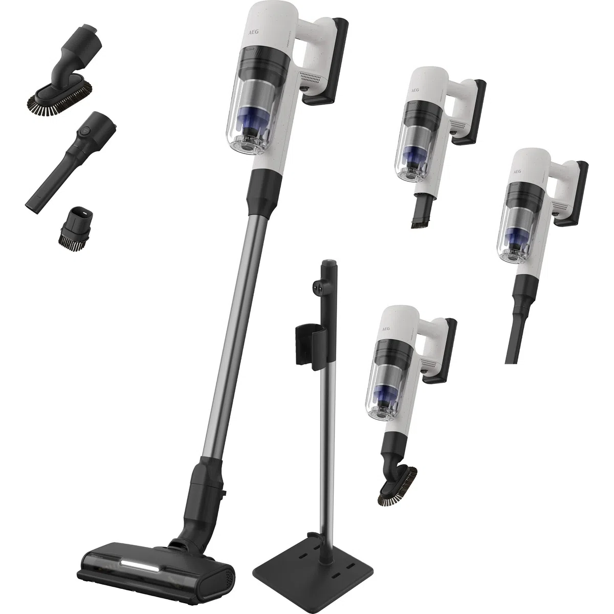 AEG Aspirador Escoba Sin Cable 7000 AP72UB21AM, 2 en 1 Escoba y Mano, hasta 50 min autonomía, Cepillo AllFloor Car LED, Filtración HEPA 6 etapas, Depósito 0,3 L