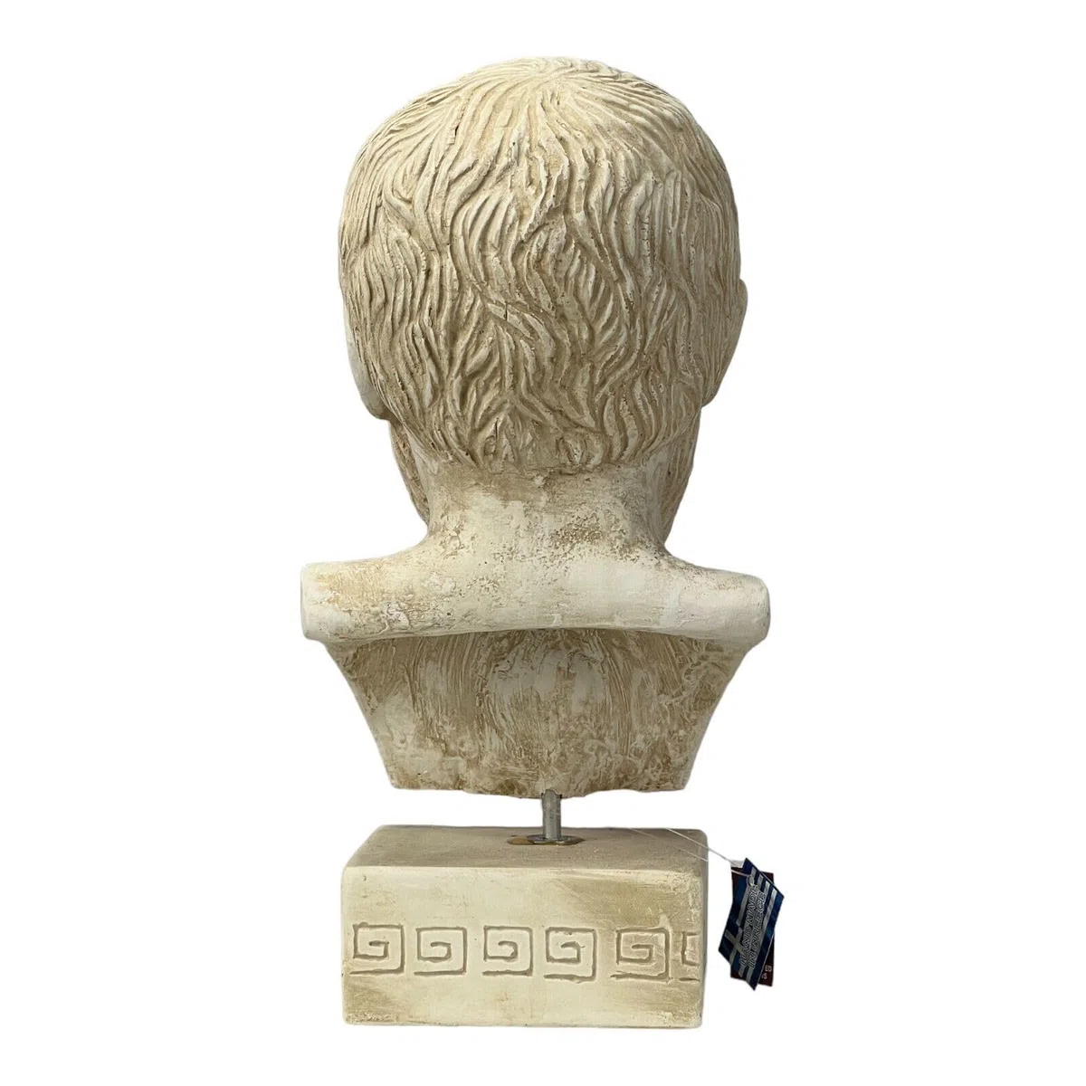 Escultura de cabeza de busto de filósofo ateniense griego de Platón, piedra fundida