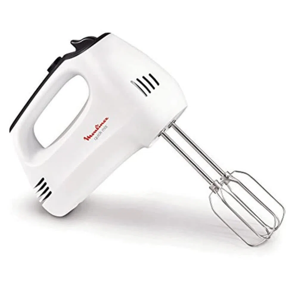 Moulinex HM3101 - Batidora amasadora y varillas con gancho para amasar y varillas para batir, 5 velocidades y función turbo, 300 W, pan y repostería