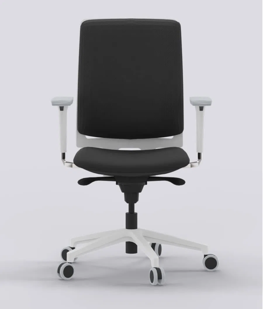 Silla de Oficina ergonómica Blanca Negro Top Gama Profesional Sentis Silla o sillón de Escritorio