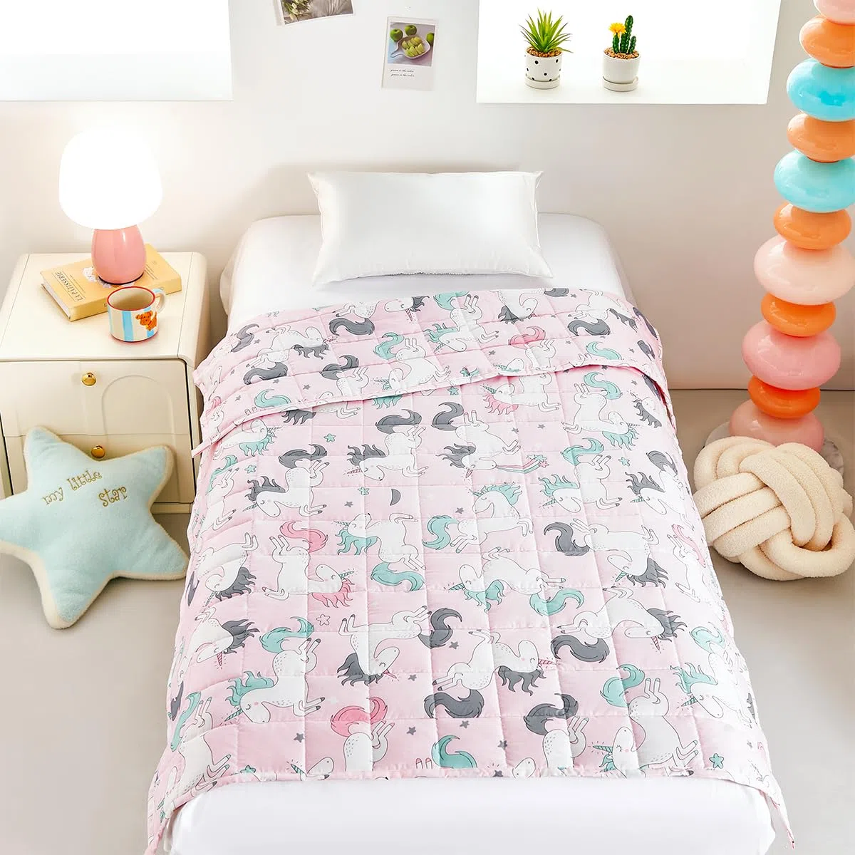 Sleepymoon Manta pesada (algodón unicornio, 100 x 150 cm, 2 kg)