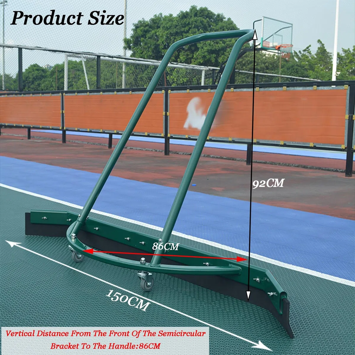 Rasqueta de suelo resistente con asa, removedor de agua de aleación de aluminio para canchas deportivas, gimnasio, piscina
