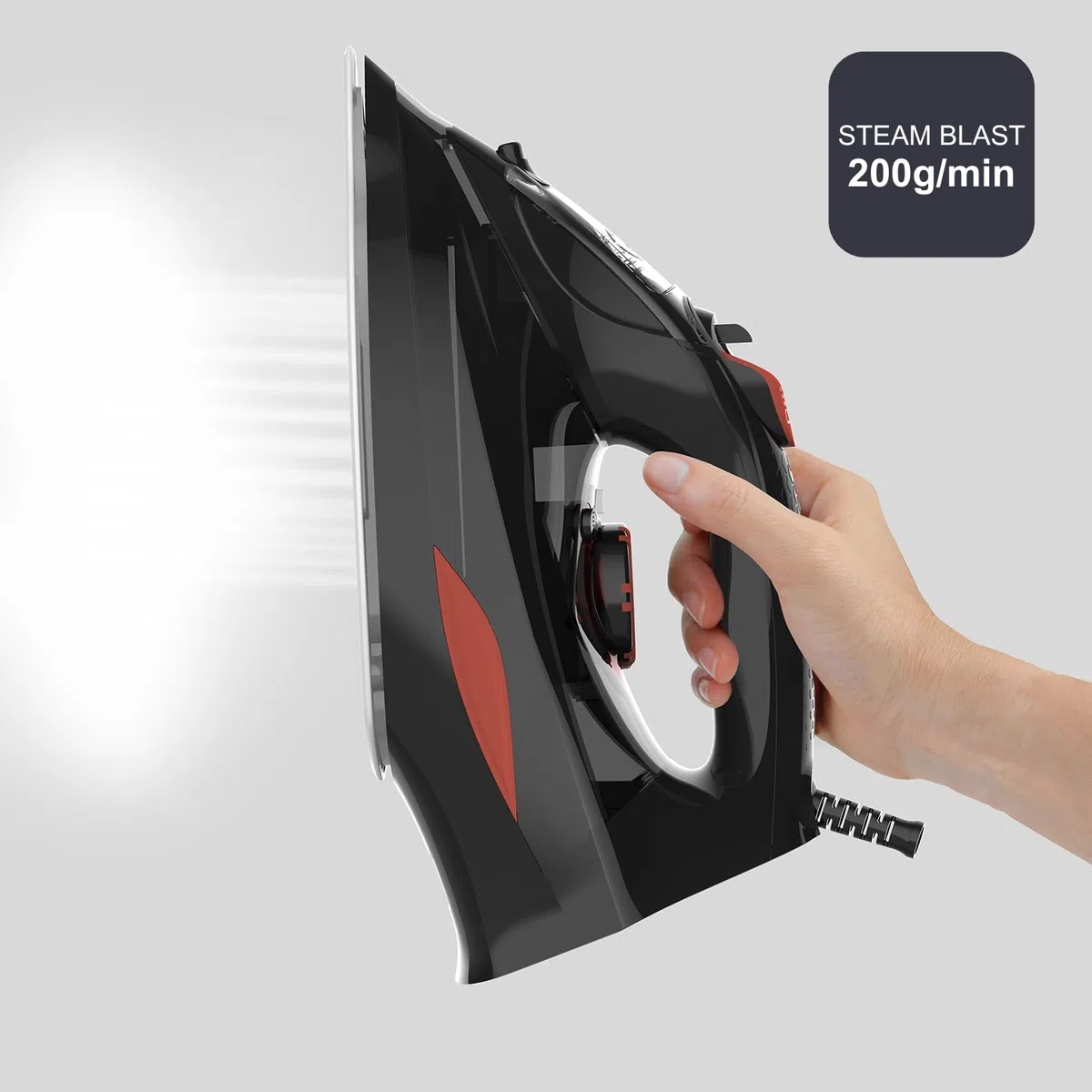 BLACK+DECKER - Plancha Vapor, 3000W, Suela Cerámica, Golpe Vapor 200g