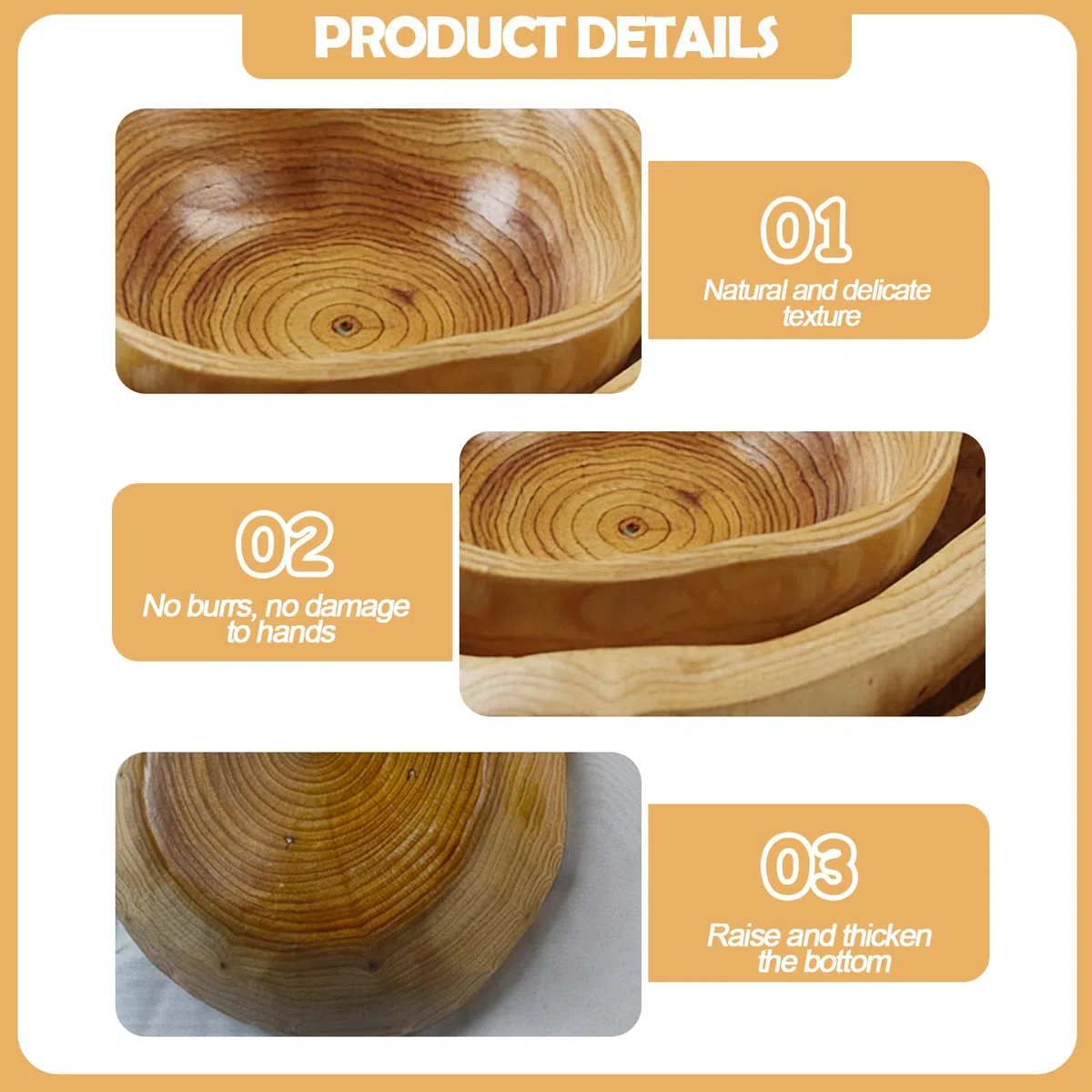 Frutero de madera hecho a mano – Cuenco de madera natural decorativo en forma irregular, ensaladera rústica de madera para frutas, aperitivos o decoración de mesa, ideal para cocina y salón (20-24 cm)