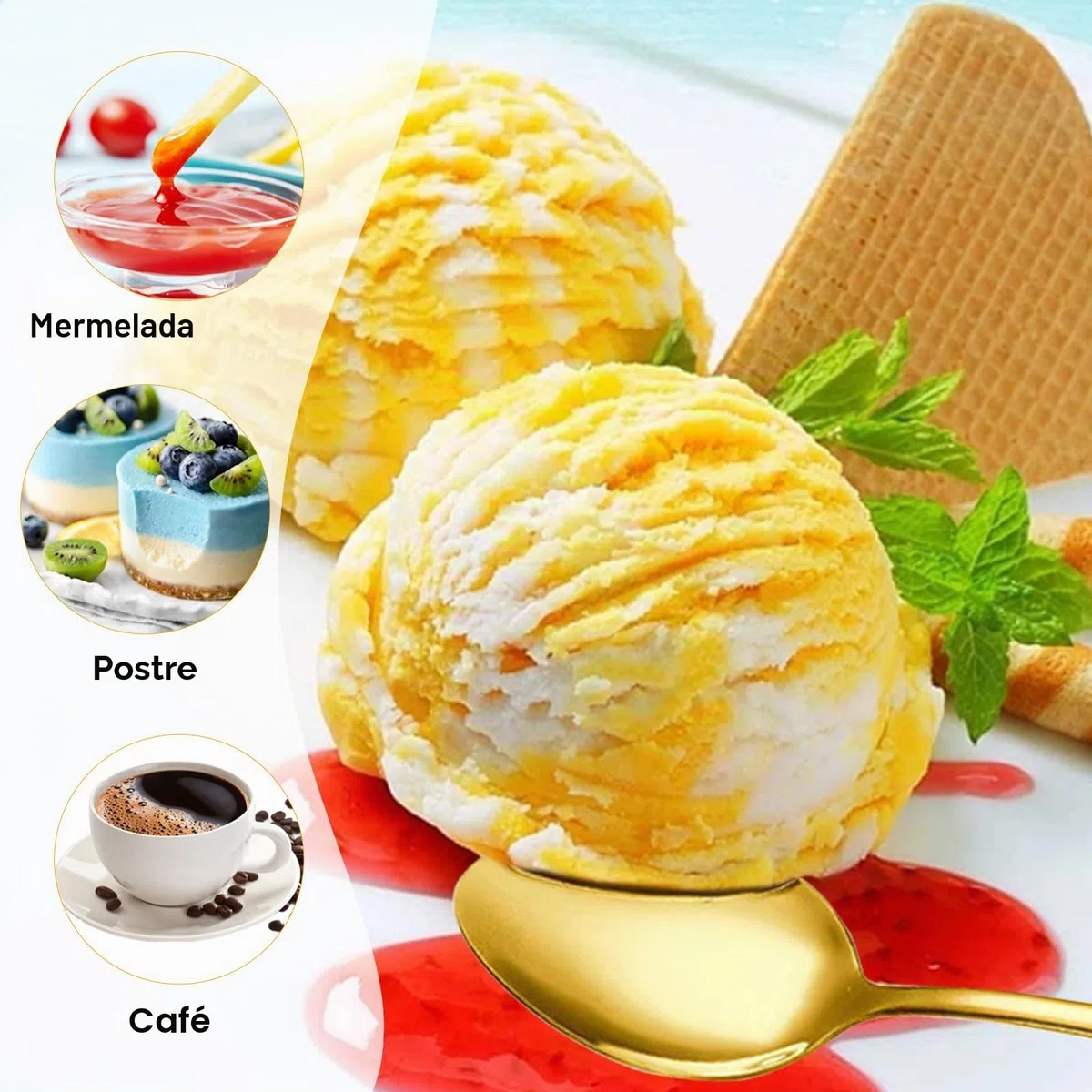 Gohytal Set de 24 Cucharillas y Tenedores de Postre en Acero Inoxidable Dorado – Perfecto para Boda, Cumpleaños, Navidad, Apto Lavavajillas