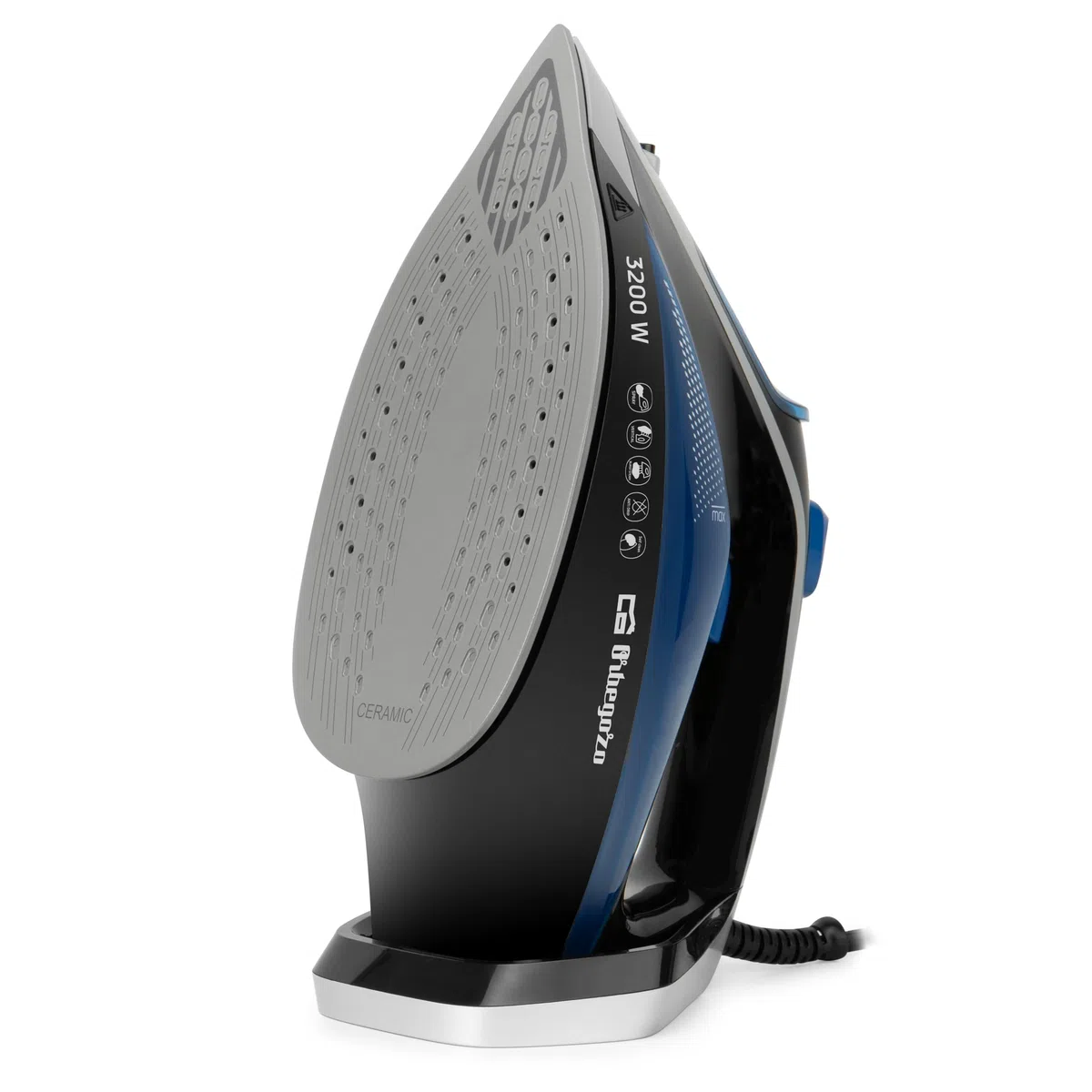 Orbegozo SV 3200 Plancha de Vapor 3200W, Vapor Continuo 45 g/min, Golpe de Vapor 220 g/min, Suela Cerámica con Punta de Precisión, Planchado Normal, Vertical y Seco, Sistema Anti Cal