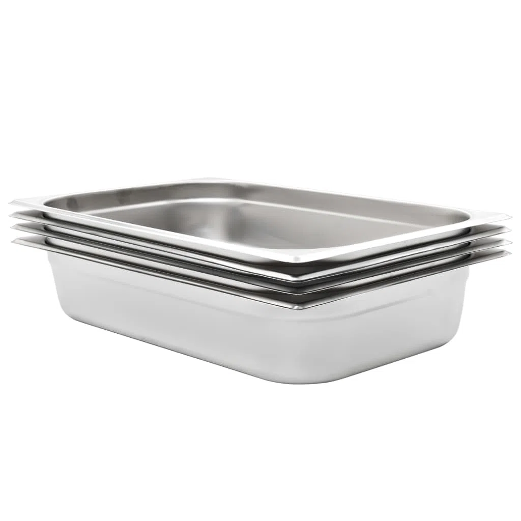 Accesorios para electrodomésticos de cocina Gastronorm contenedores 4 piezas GN 1/1 100 mm acero inoxidable hogar y jardín
