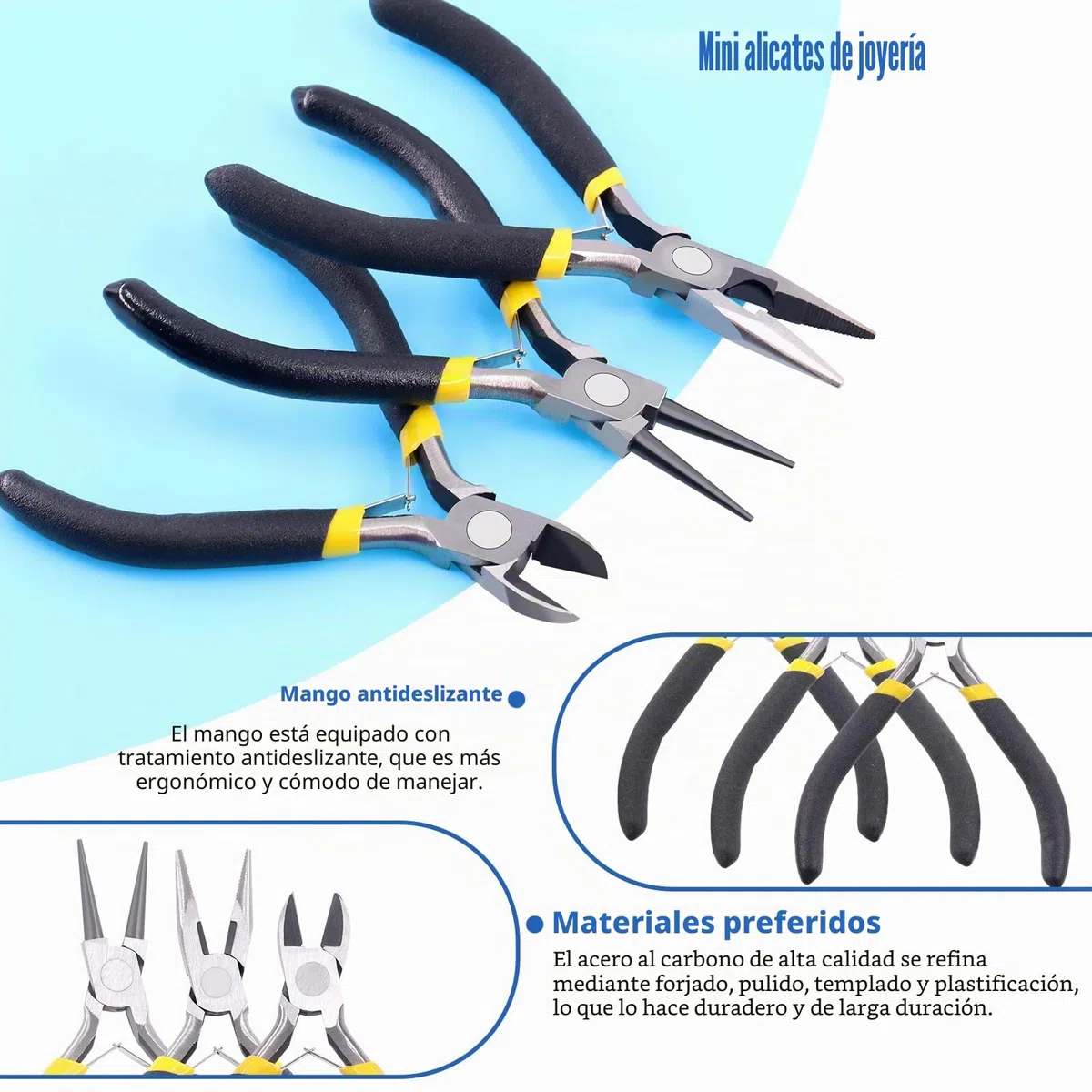 GLARKS Kit de 950 piezas para la creación de joyas con alicates, hilos para cuentas, accesorios y herramientas de medición