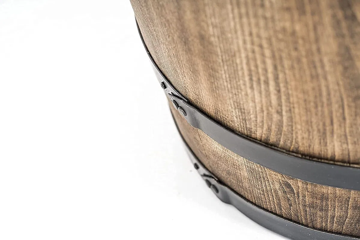 Barril de madera, barril con estantes y 2 estantes para vino, bebidas, vino, estantería de madera 82cm, decoración para habitación. Moderno armario de almacenamiento para botellas - Botellero