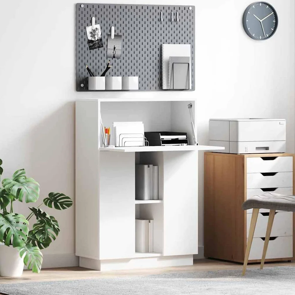 vidaXL Escritorio 71.5 x 31.5 x 106.5 cm Madera de ingeniería, Escritorio Moderno, Almacenamiento Duradero, Mueble Compacto para Oficina, Estudio Actual, Espacio de Trabajo Funcional
