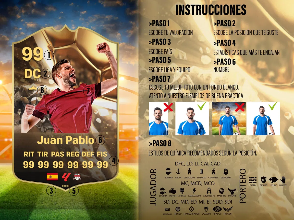 Oedim Carta de Fútbol Personalizada Diseño Balon de Oro 2025, 21x33,5cm, Fabricado en Metacrilato de 4mm, Efecto Espejo, Divertida y Original