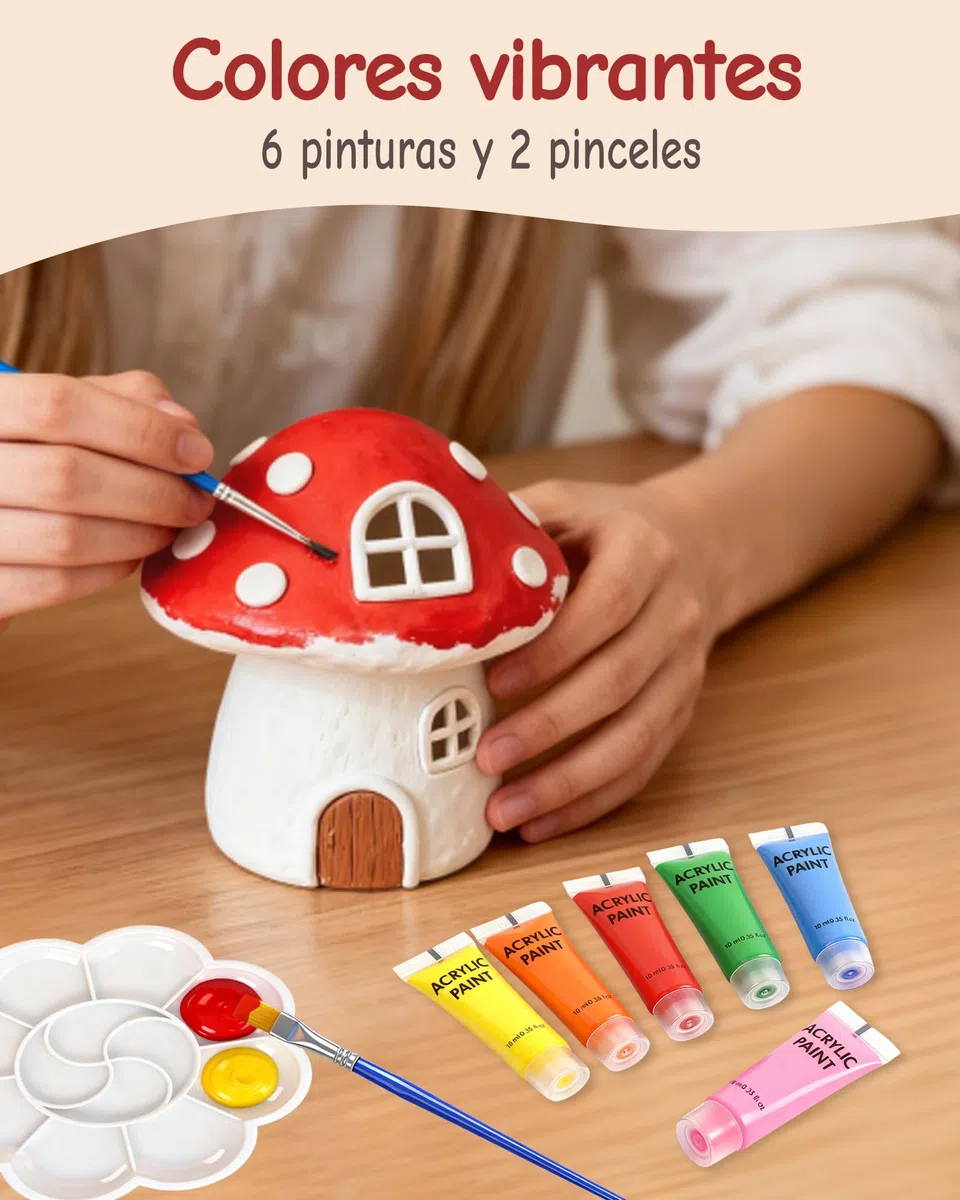 cycletour Kit Arcilla Secado al Aire, 1 kg de Arcilla Secado al Aire, Incluye 20 ML Barniz, 5 Herramientas Ceramica. Kit Ceramica en Casa es un Regalo Ideal para Principiantes y Adultos