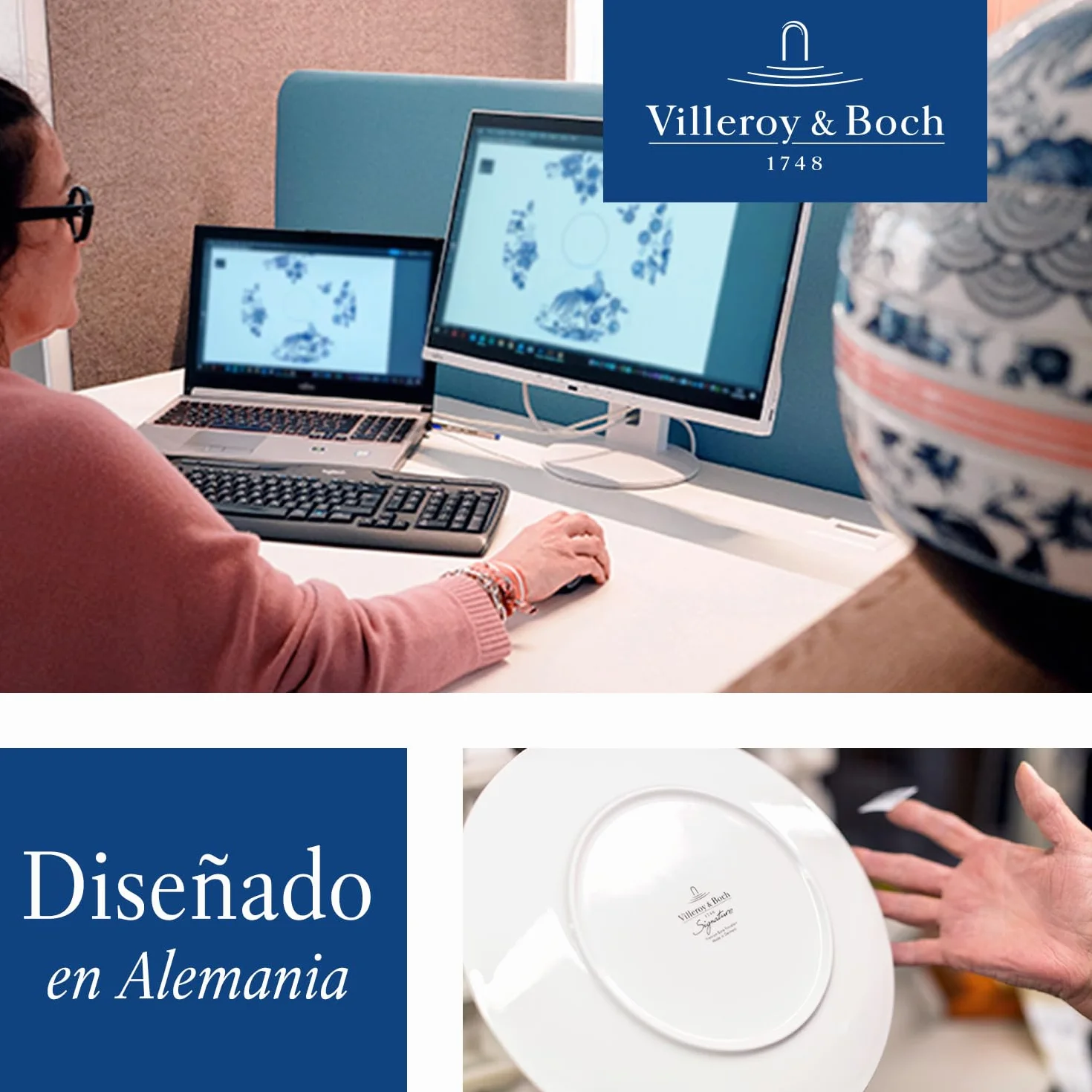 Villeroy & Boch Winter Bakery Delight 1486122642 Plato de Desayuno, Porcelana, Rojo, 19.600000000000001x19.600000000000001x4.5999999999999996 cm