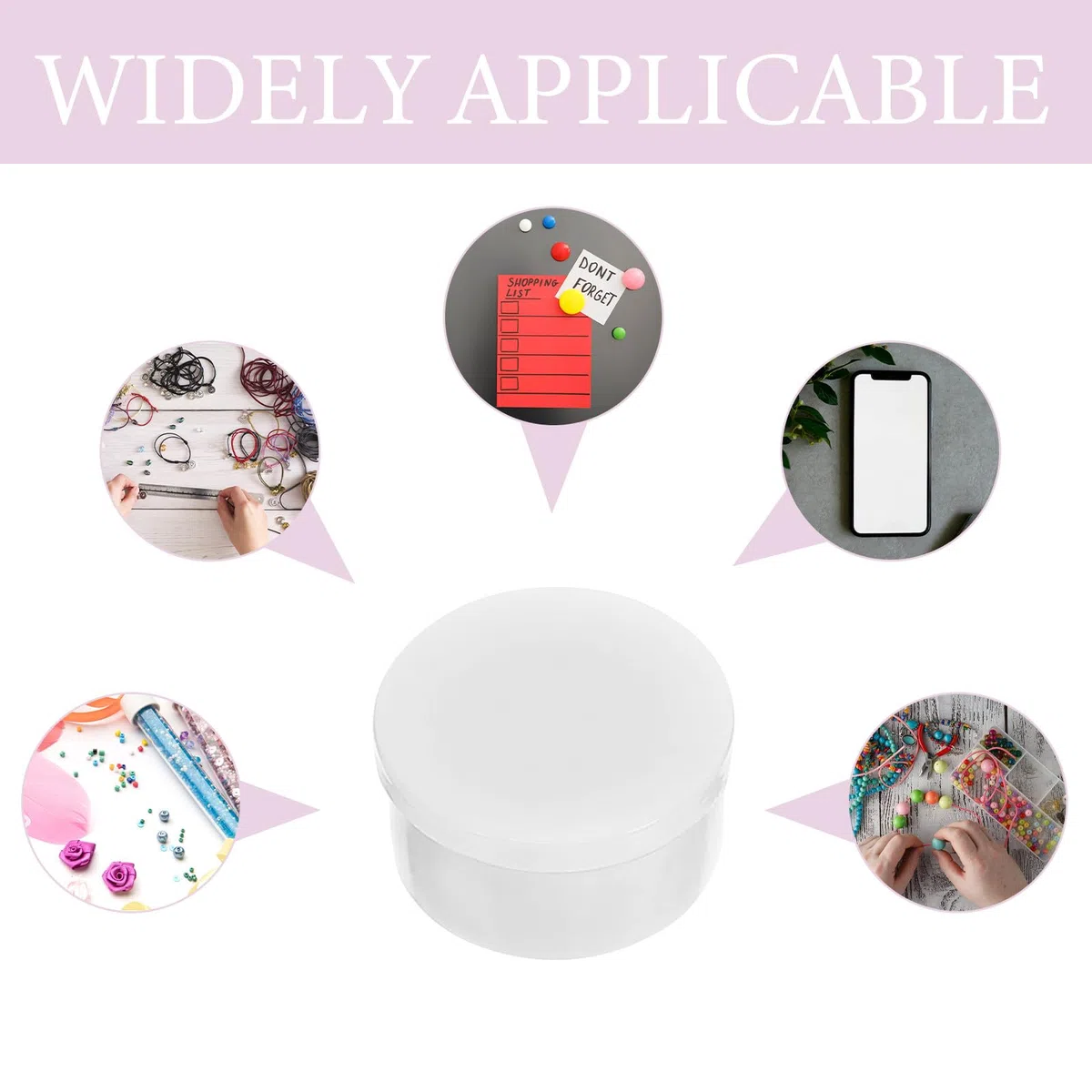Angoily 100 mini bases giratorias: rodamientos giratorios para manualidades DIY, ideales para hacer pinzas para el pelo, molinillos de viento y joyas para muñecas. Rodamientos de bolas white para
