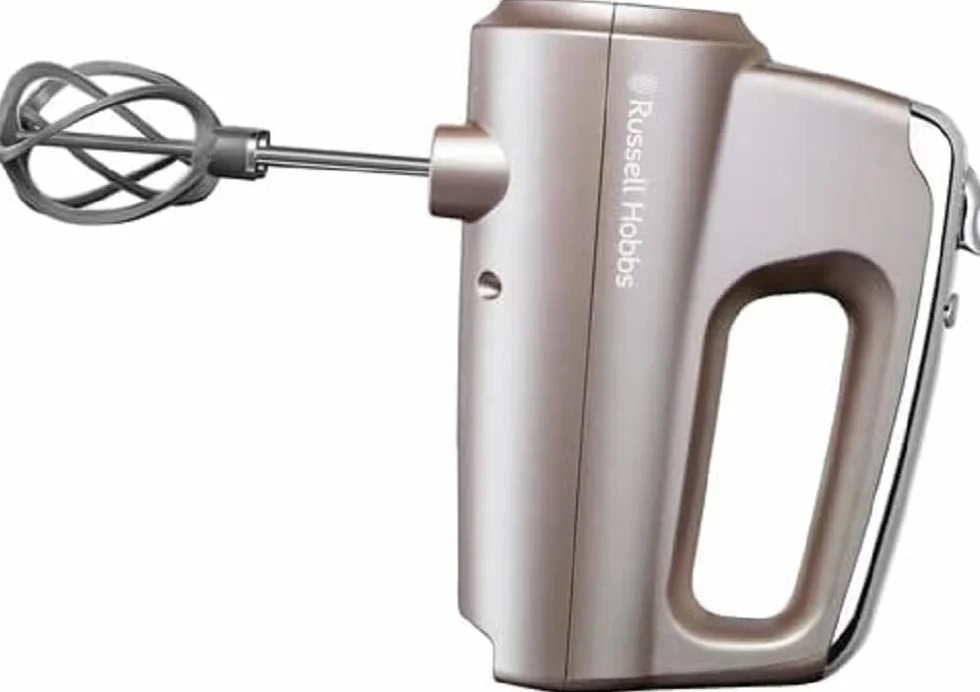 Russell Hobbs Batidora Amasadora Swirl Smoky Quartz - Batidora Varillas, 2 Varillas Batidoras, 2 Ganchos para Masa, 5 Velocidades, Función Turbo, Accesorios Aptos para Lavavajillas - 25892-56