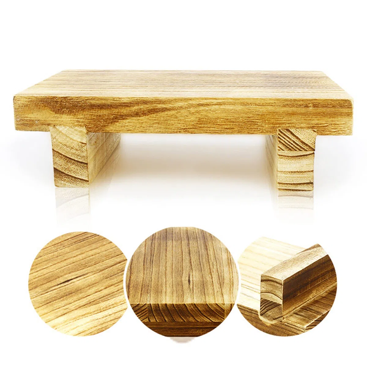 MINGZHE Taburete de Madera con Escalón, Antideslizante y Resistente para Cama, Taburete de un Solo Escalón (#1)