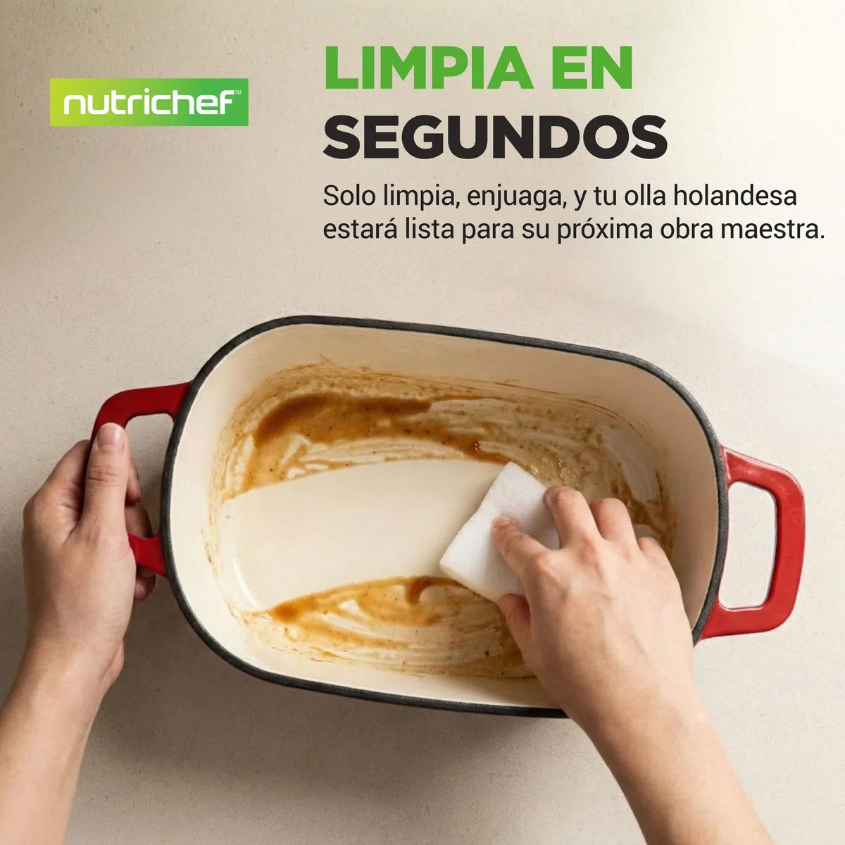 NutriChef Horno Holandés Ovalado para Masa Madre, Molde para Pan Artesanal con Tapa, Hierro Fundido Esmaltado, Con Guantes de Silicona 29.5cm