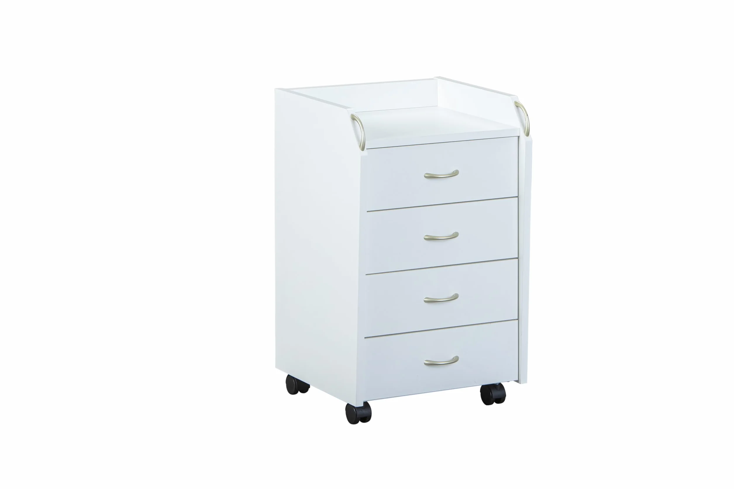 Inter Link - Cajonera con ruedas y cajones, fija - Cajonera 4 Blanco - Pronti