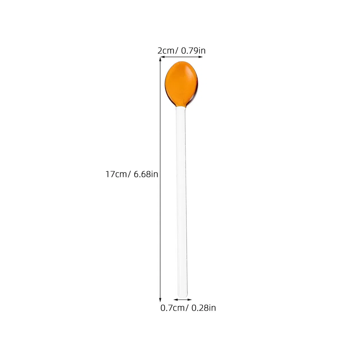 6 Cucharas De Cristal Transparente De 6.69 in Cuchara De Café De Mango Largo Resistente Al Calor Para Remover Bebidas Postres Y Servir En Hogar Restaurante Y Hotel