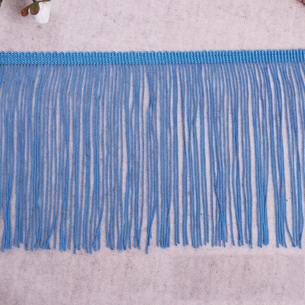 10 yardas x 20 cm, borde de flecos, cinta decorativa de seda, borla de baile, flecos, cintas para coser, manualidades, ropa, disfraces, cortinas, decoración, café oscuro