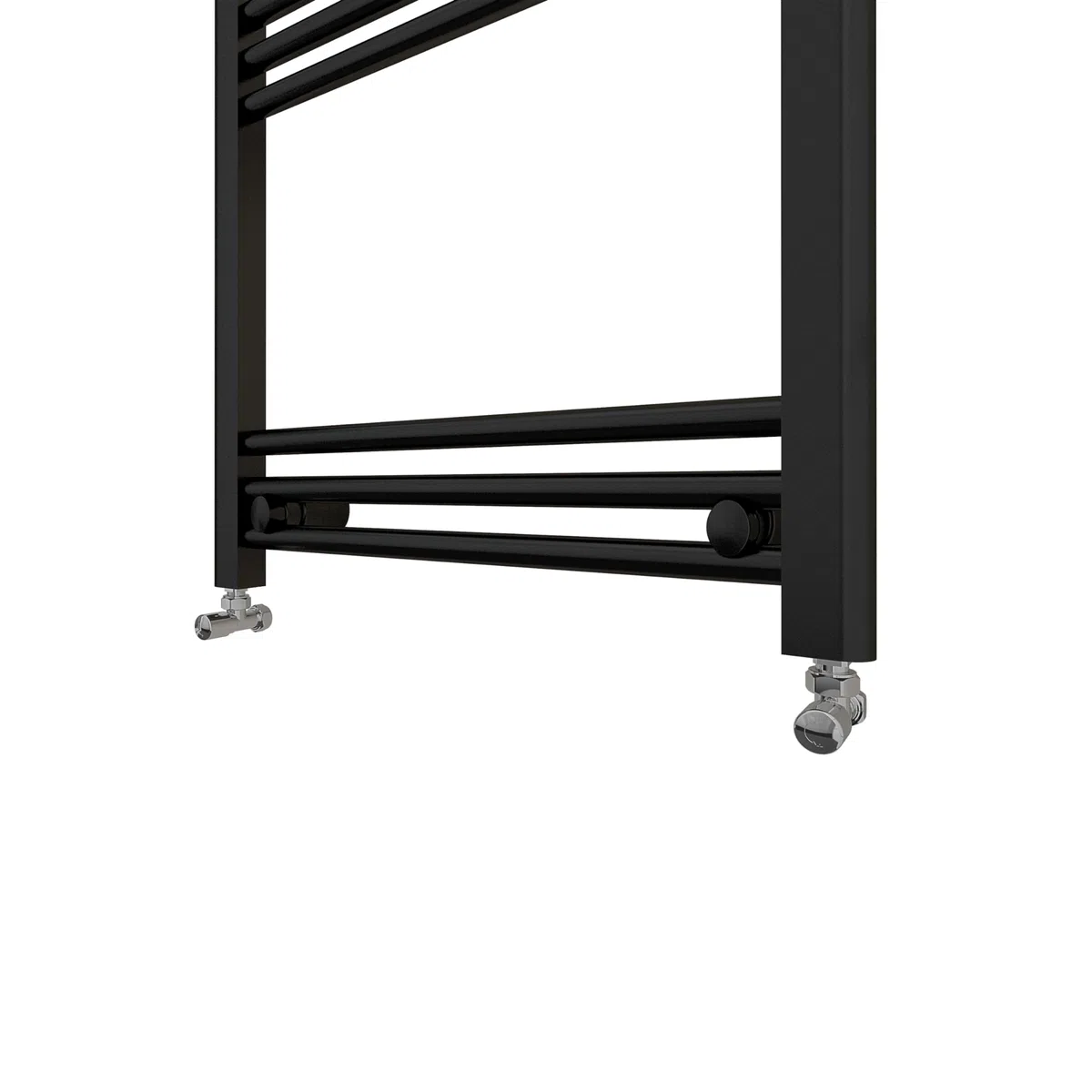 Aica Sanitarios Negro Radiador Toallero de Agua, Calentador de baño, Calienta Toallas Rápidamente (1650x500 mm)