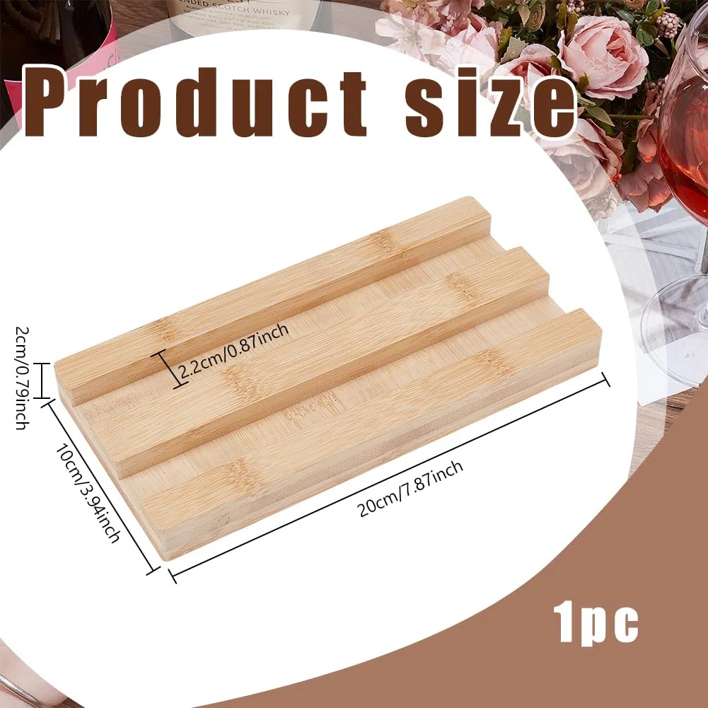 BENECREAT Soporte para tabla de cortar de bambú, estante organizador de armario de cocina, tabla de cortar, soporte de almacenamiento, 20 x 10 x 2 cm