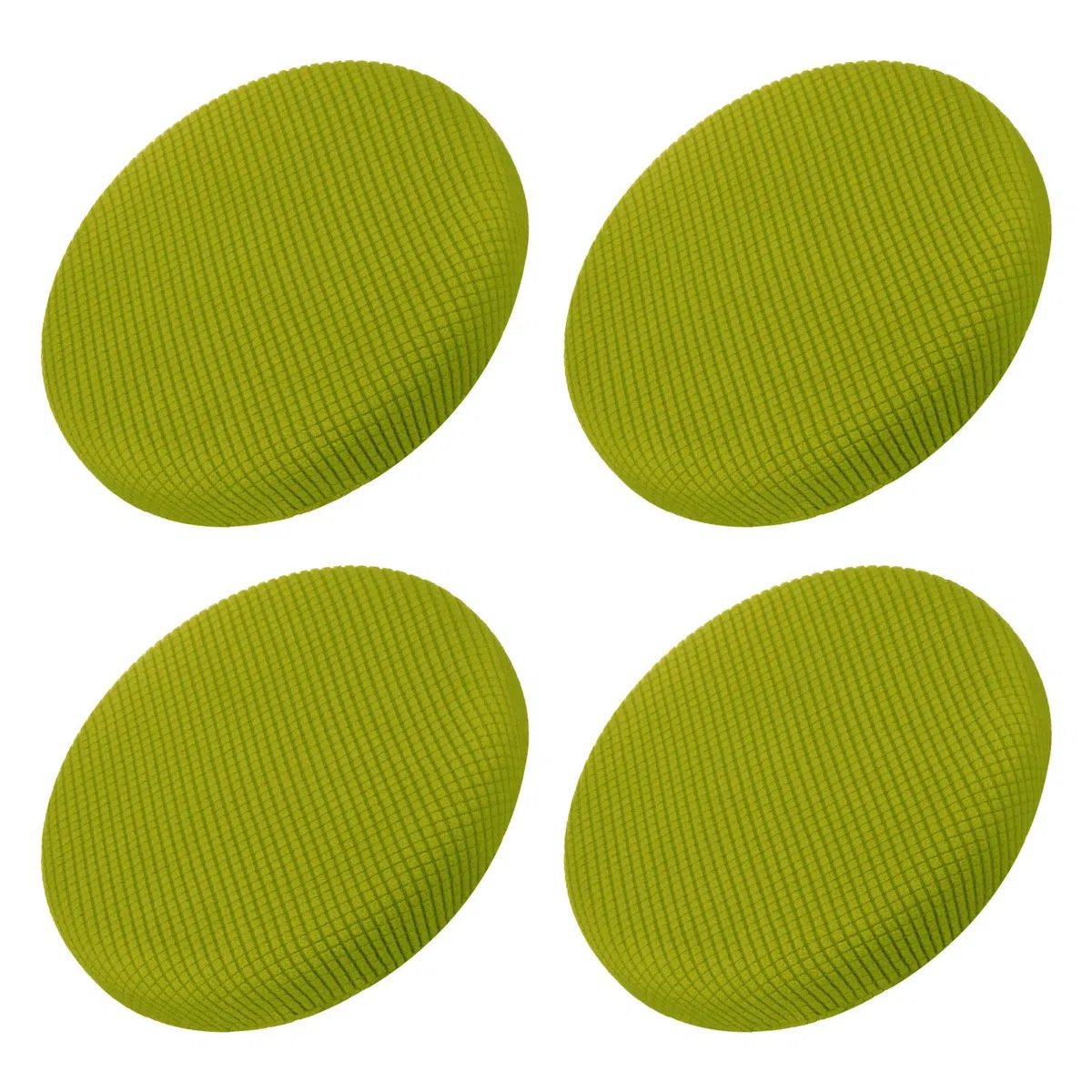 QUARKZMAN 4uds Mejoradas Redondo Bar Taburete Fundas, Redondo Silla Fundas Diámetro 12-14", Redondo Silla Asiento Cojines para Sillas Taburete Fundas Verde