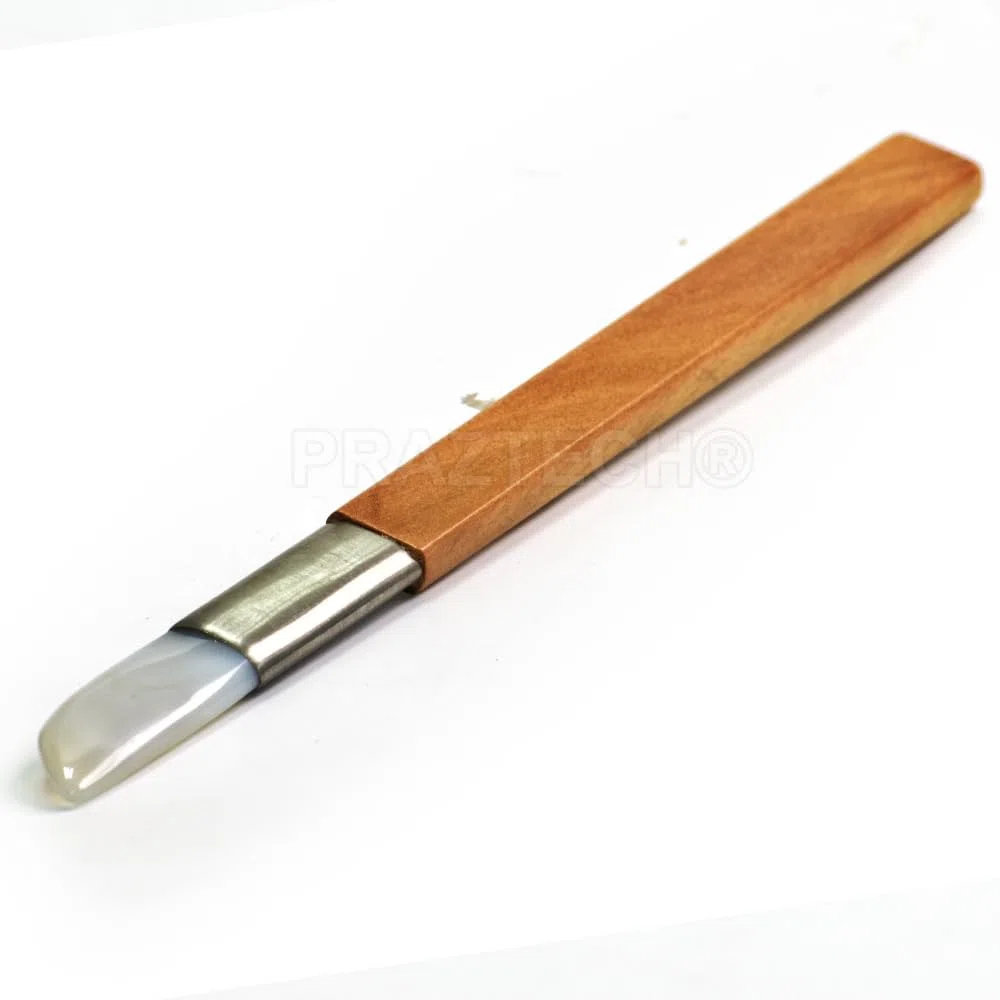Piedra natural de ágata, abrillantador de joyeros, cuchillo de herramientas con borde | arcilla de metal | Aplicar lámina dorada y plateada | Fácil de usar para uso artesanal