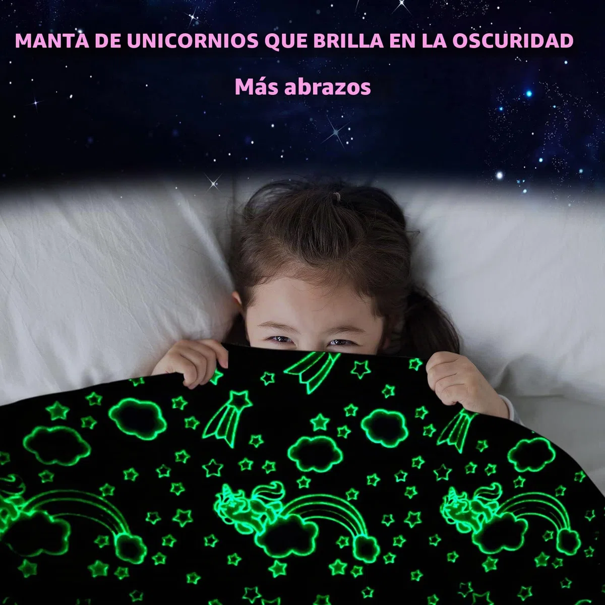 Manta de Unicornio para Niñas - Regalo Muy Suave y Cálida, Color Rosa (130 x 150 cm)