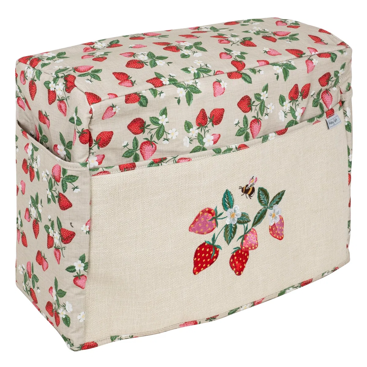 Hobby Gift Funda para Máquina de Coser con Bolsillos, Funda Protectora contra el Polvo con Compartimentos para Accesorios, Compatible con Máquinas Estándar, 33,5 x 44 x 21 cm, Fresas
