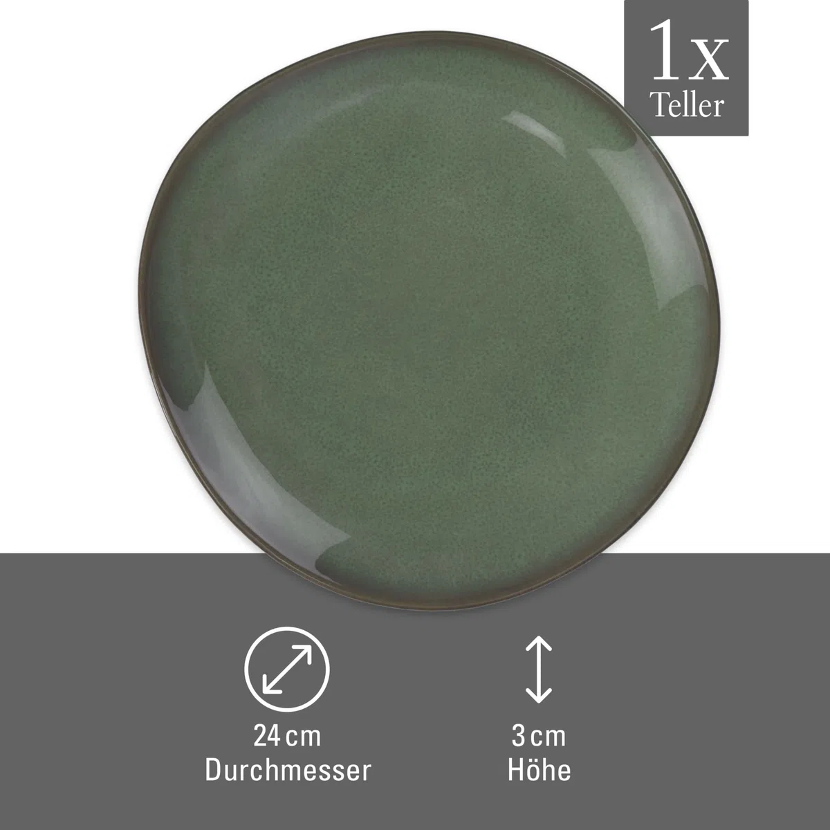 like. by Villeroy & Boch Lave Vert Plato postre 23,5x23x2,6cm