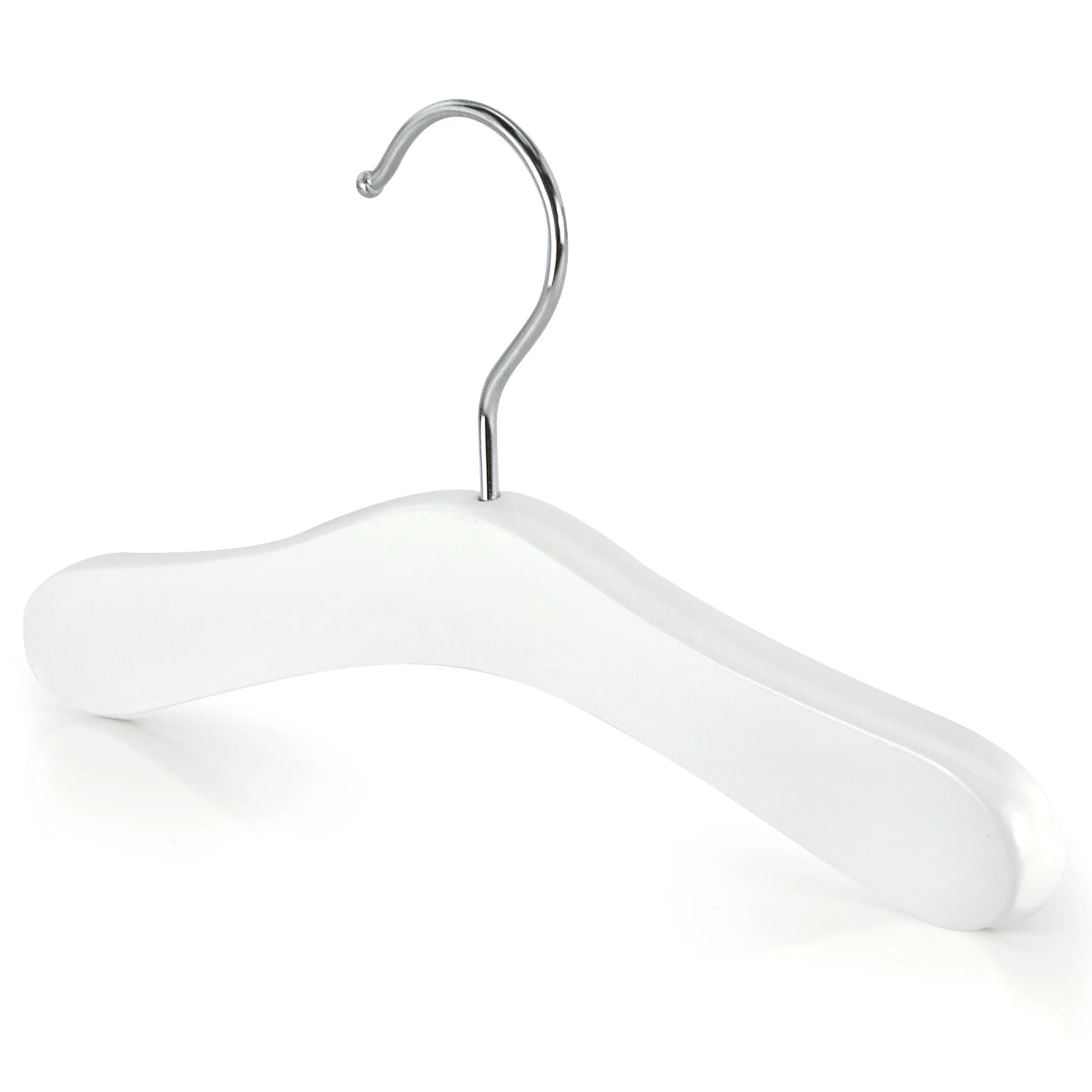 Hangerworld - Perchas de 25cm para Niños y Bebés. Madera Blanca 12 Unidades