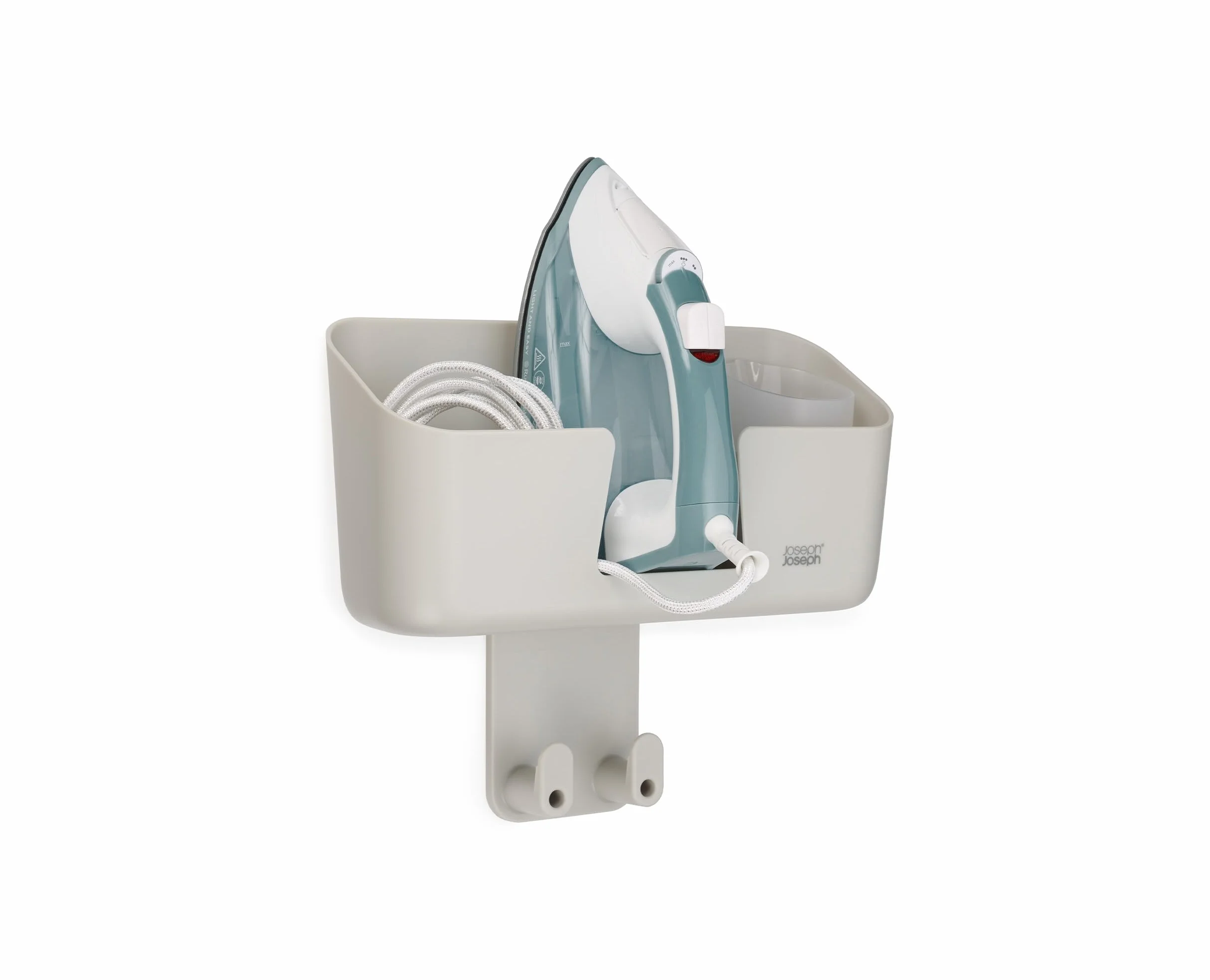 Joseph Joseph IronHub Soporte de Pared para Tabla de Planchar, Organizador y Almacenamiento de Plancha, Jarra Incluida, Colgador Ajustable para Diferentes Tipos de Tablas, Resistente al Calor