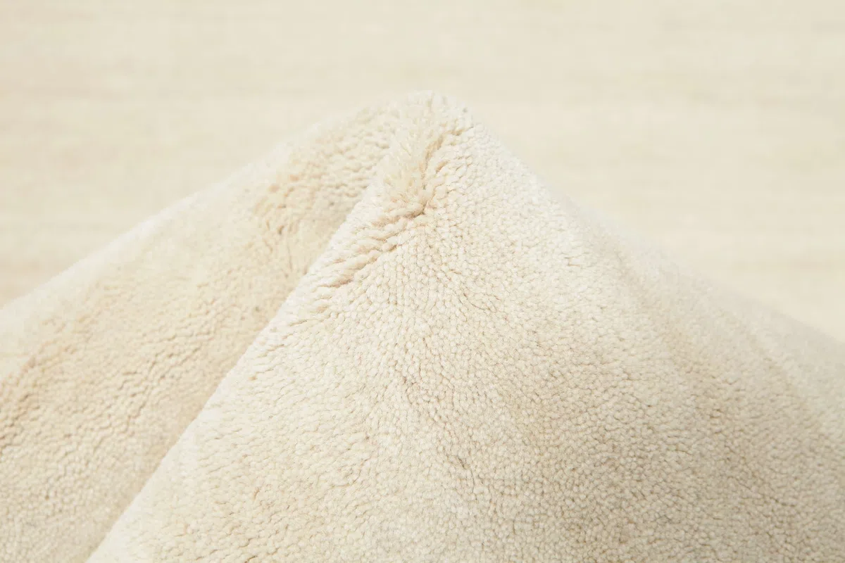RugVista Handloom Fringes Alfombra, 100 x 160 cm, Ivory | Modernas, Rectangular, Pelo medio, Limpieza en seco, Sala de estar, Comedor, Dormitorio