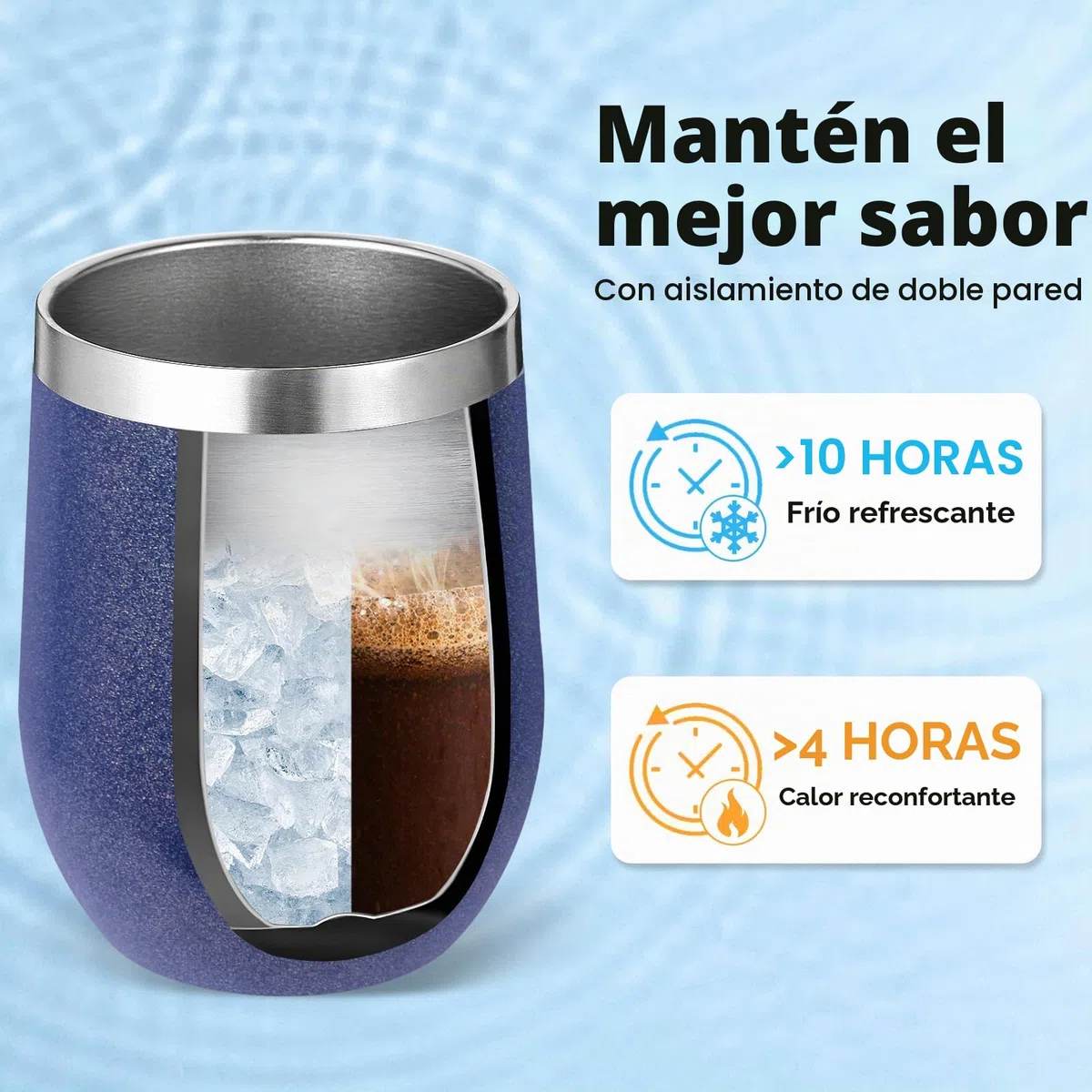 Volhoply Vaso de vino de acero inoxidable de 12 onzas con tapa a granel, paquete de 4, 350ml copas de vino sin tallo de doble pared al vacío, taza de café de viaje de metal con pajita, taza aislada