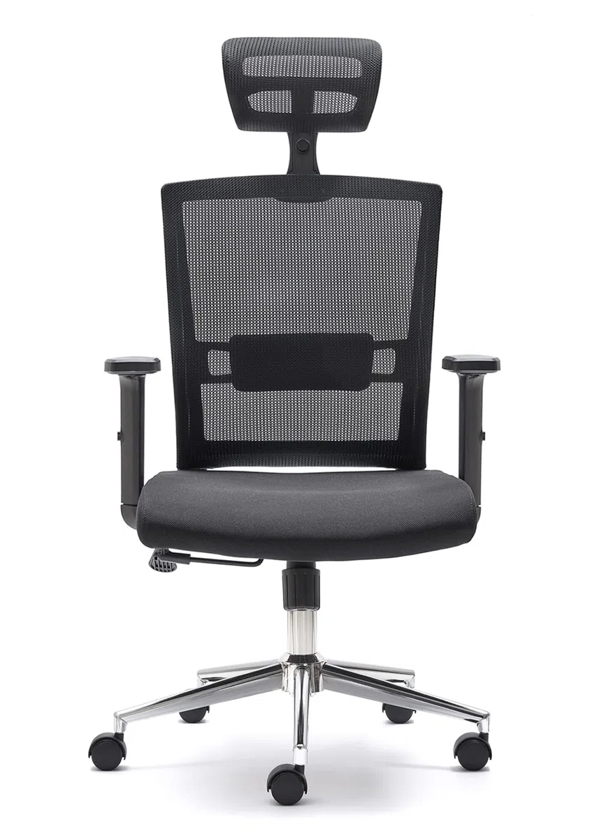 Silla Profesional Baku. Ergonomica. Cabecero, Soporte Lumbar y Brazos regublables.