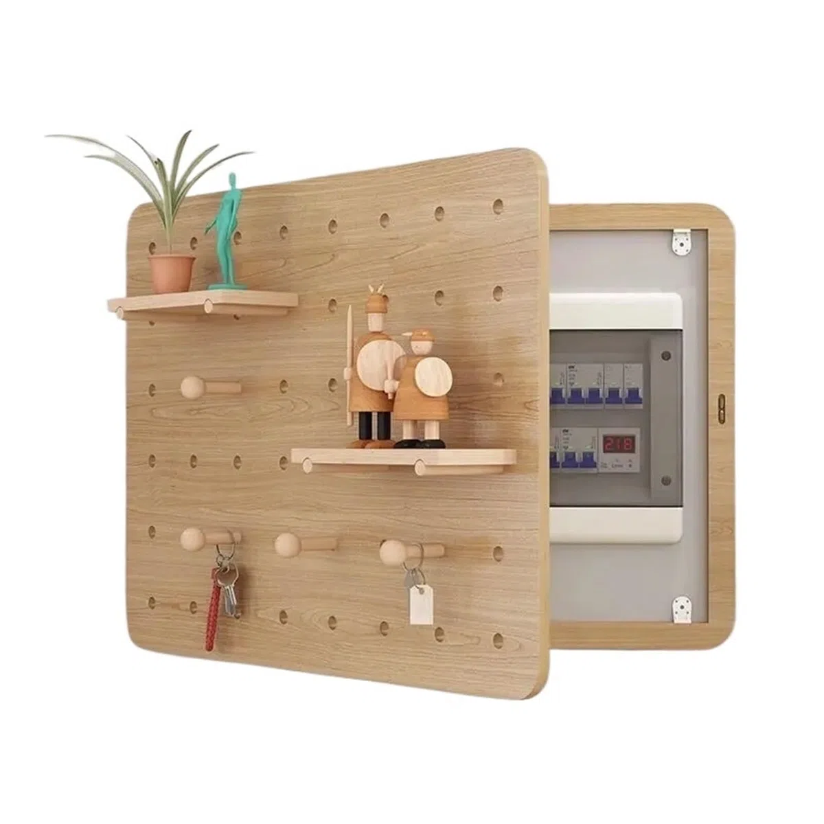 Cubierta de medidor, tableros Decorativos Modernos, Caja eléctrica, Tablero Oculto, tableros de Madera, Estante, Decoraciones de Pared for Sala de Estar(Style 2,45x30cm)