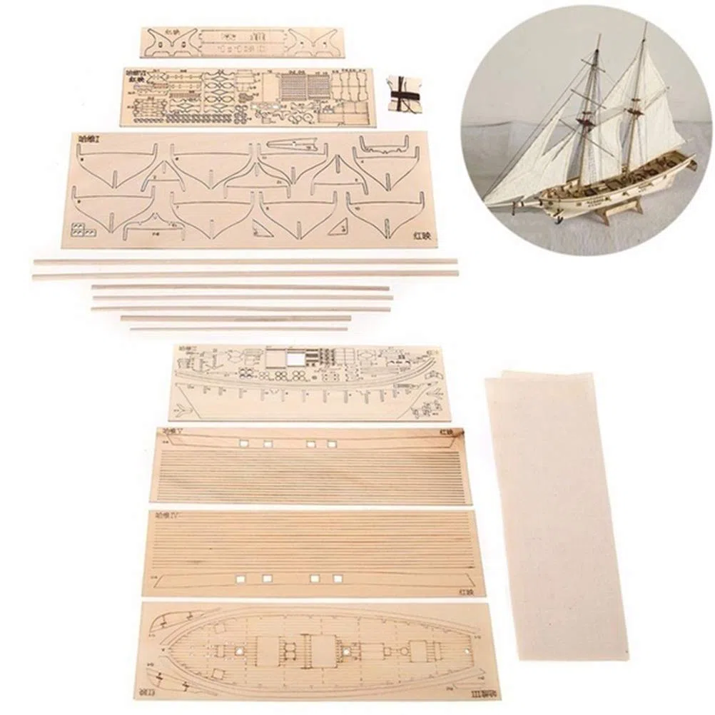 Stecto Maqueta de Barco, Modelo de Velero, Kit de Construcción de Barcos de Vela de Madera, Regalo para Niños