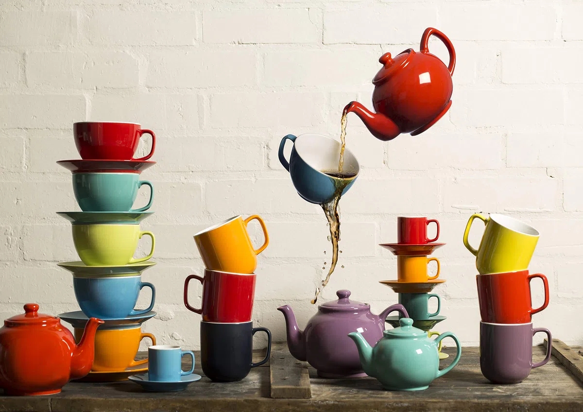 Price & Kensington Brights Red - Tetera de 2 Tazas, cerámica, Multicolor, 2 Tazas