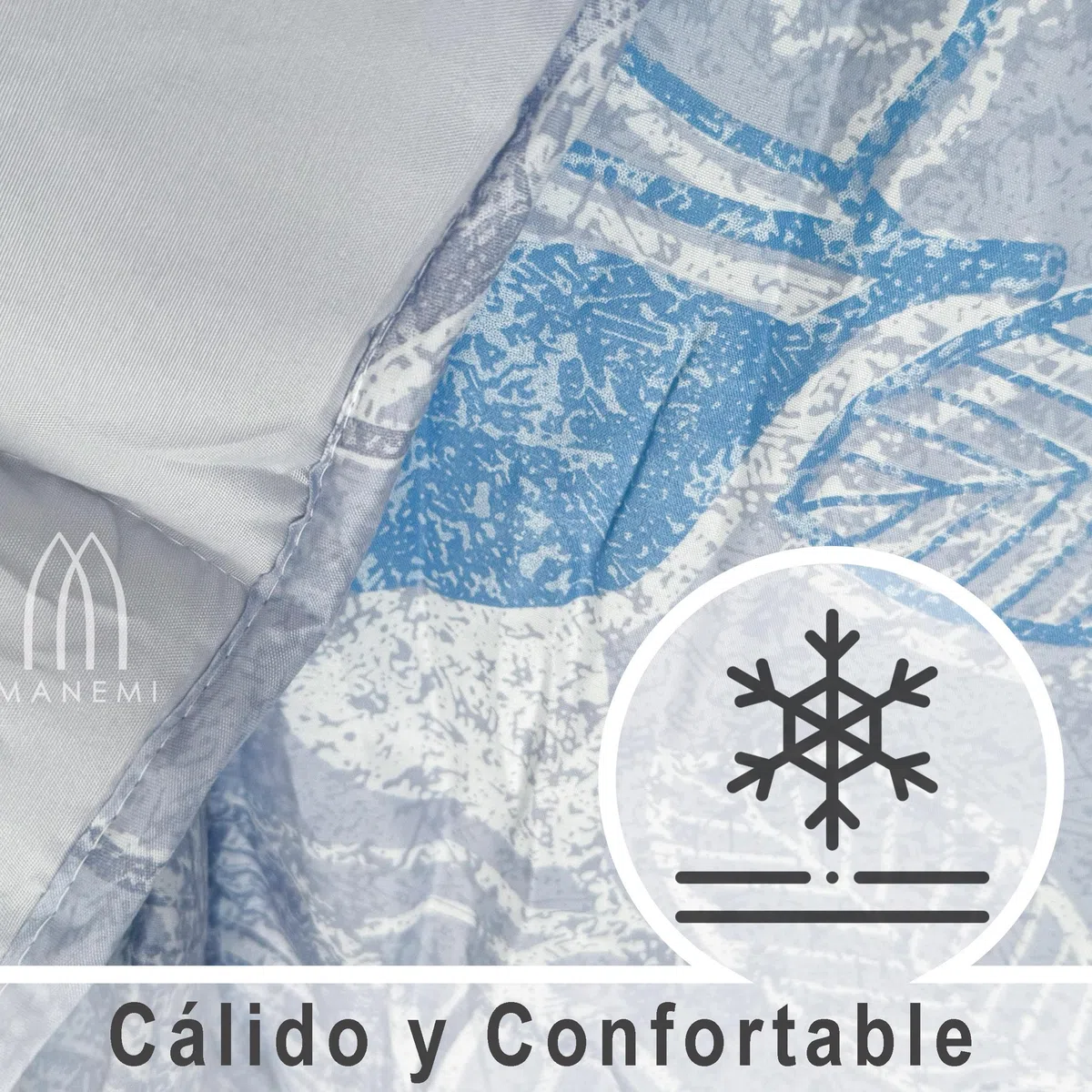 MANEMI - Edredon Estampado con Relleno de Fibra, Edredon Cama 135CM, 230 x 240cm, Tejido Suave y 100% Poliéster