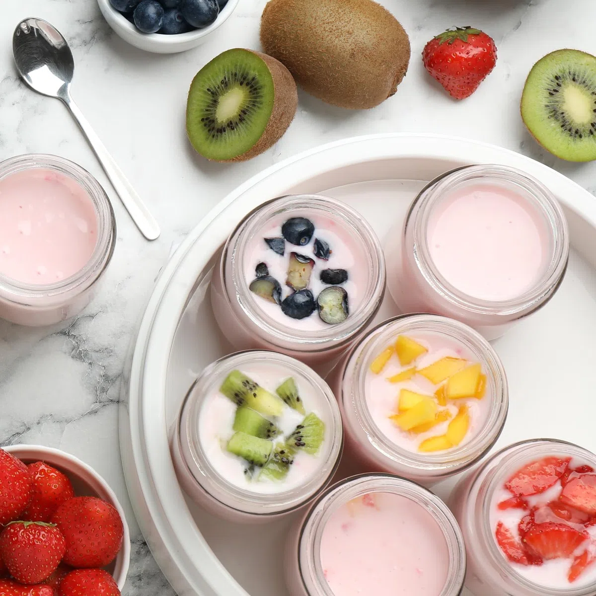 FoiiLiio 12 vasos yogurtera con tapa,200 ml Vasos yogurtera,Pequeños Para Postre,Botes de cristal para yogurt,Tarros de yogur con tapa,para Yogur,Natillas,Pudding