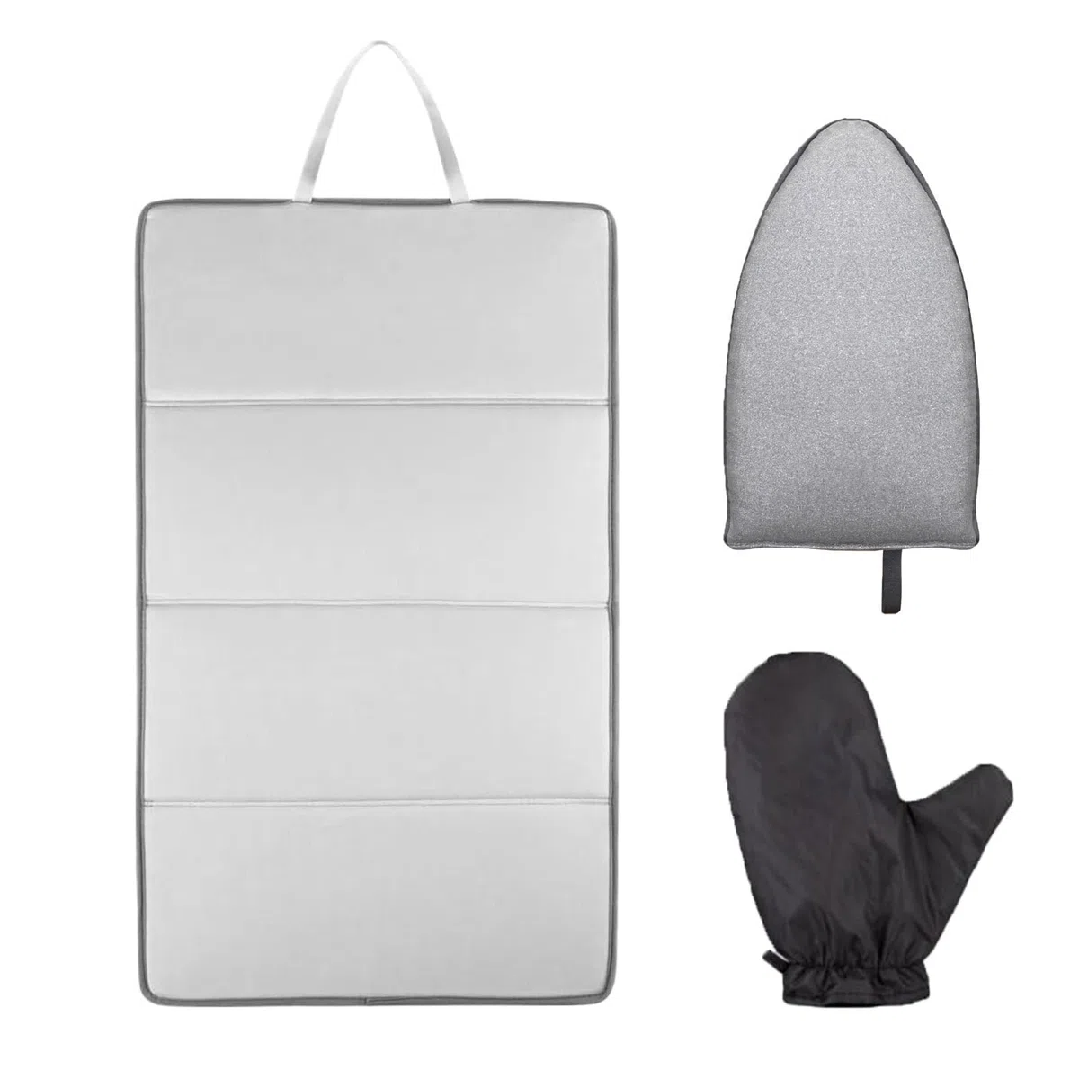 Tabla de Vapor para Ropa, Soporte Plegable para Plancha Vertical – colchón Planchado con Guantes para Dormitorio apartamento casa Cama Mesa Ropa encimera Hotel Camisa Viaje