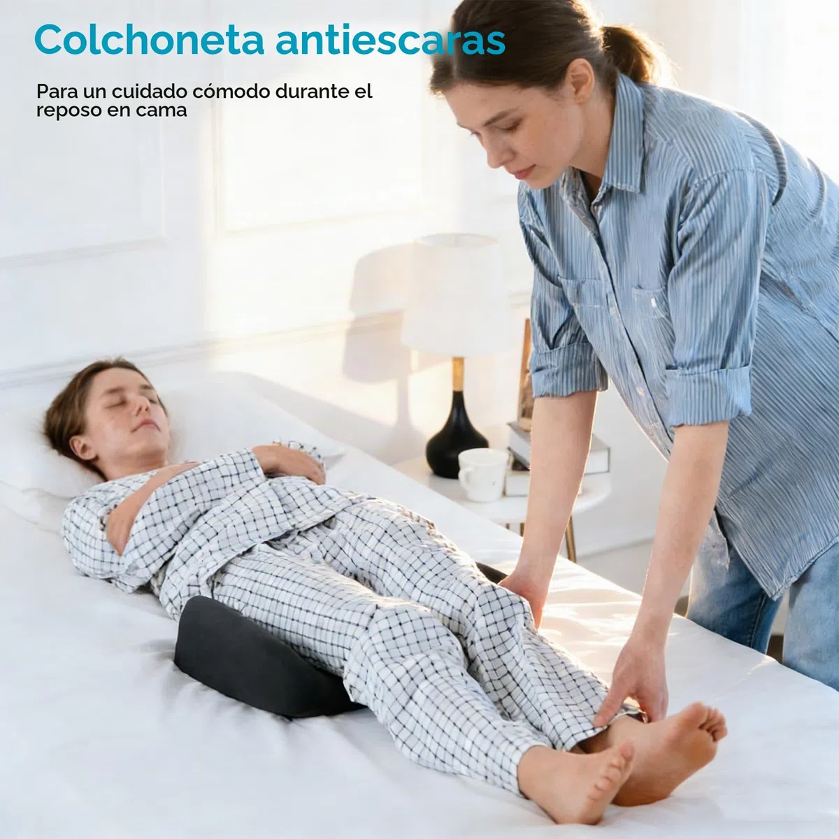Cojín Hemorroides, Cojín para Coxis, Cojín de Espuma Viscoelástica, Cojín Antiescaras con Abertura en T, Plegable y Transpirable, para Silla Oficina, Asiento Coche y Soporte Diario