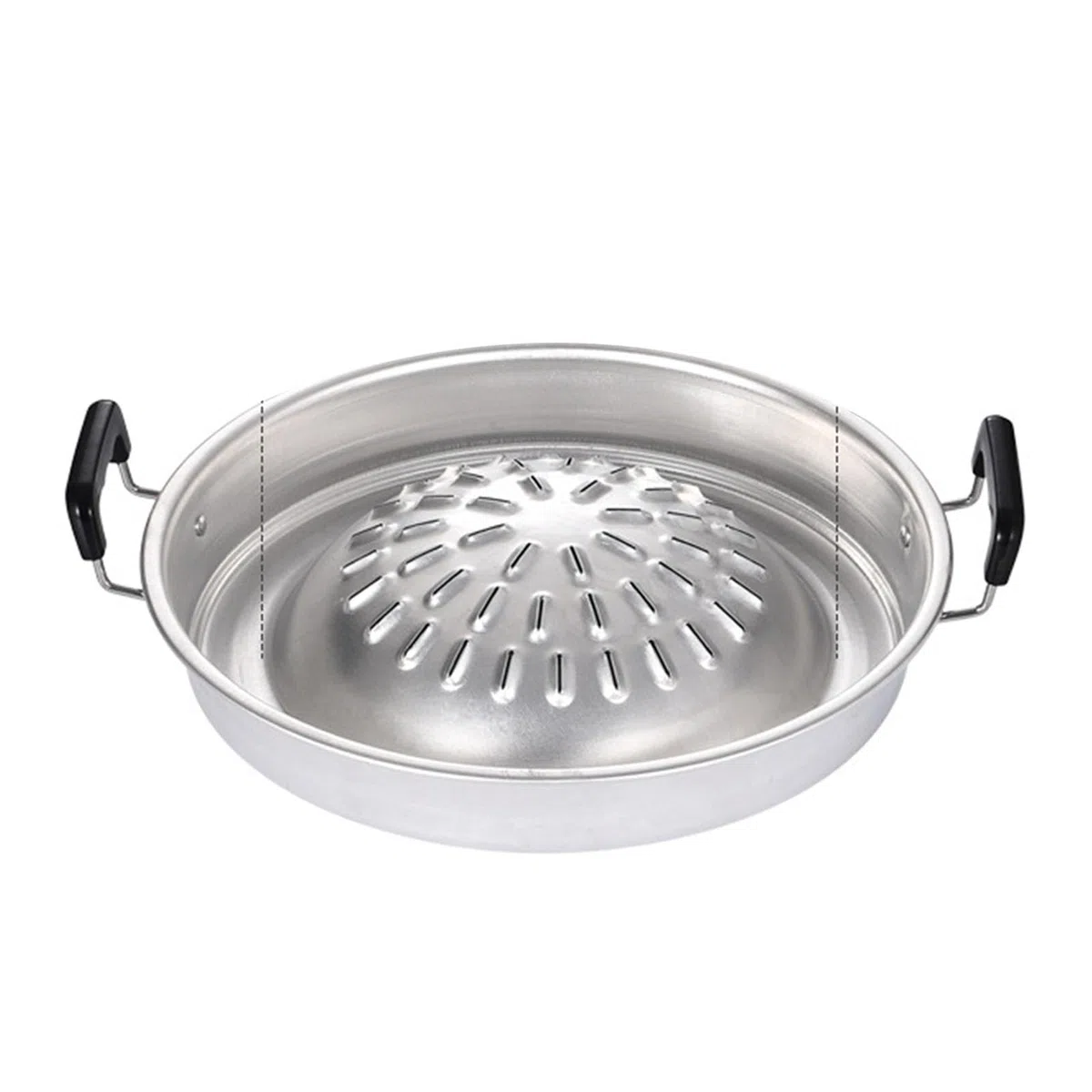 Sartén para Parrilla Tailandesa para Barbacoa, Thai Steak Grill, Sartén para Carbón, Sartén para Parrilla de Aluminio, Olla Caliente para Reuniones de Picnic al Aire Libre (15 x 10.6in)