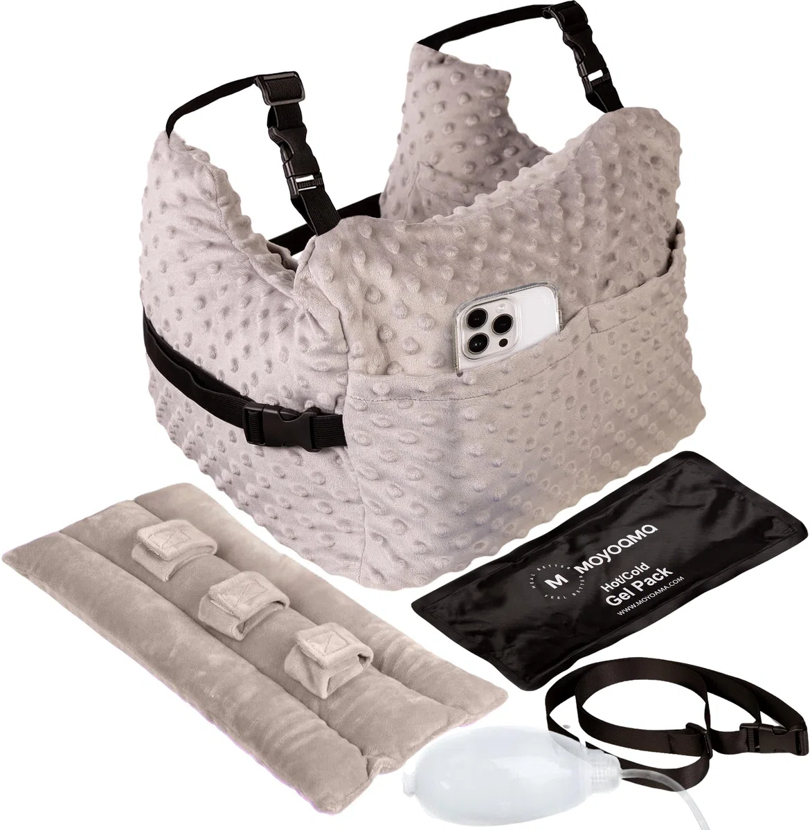 MOYOAMA Almohada posmastectomía – Almohada postoperatoria para Coche, reducción y Aumento de Senos, Almohada de Pecho después de cirugía cardíaca, imprescindible para recuperación de mastectomía,