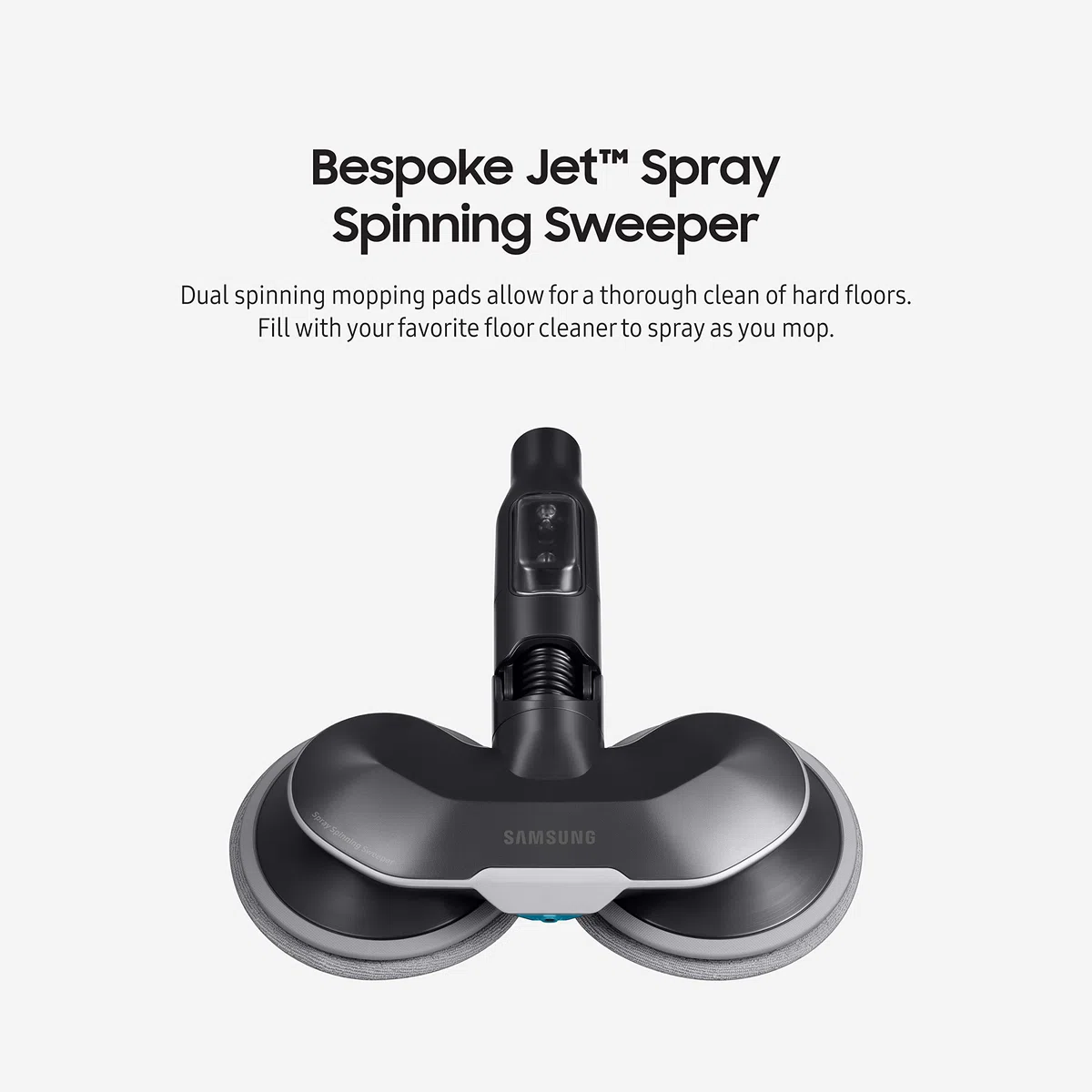 Samsung Bespoke-Cepillo Giratorio para barredora Accesorio de trapeador al vacío, Plateado
