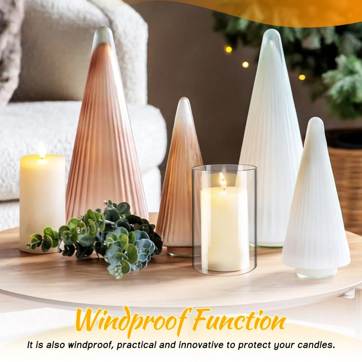 Alipis 2piezas Pantallas para Velas De Vidrio Transparente Tubo Cilíndrico Abierto por Ambos Lados De Soporte para Vela Pilar Resistente y Decorativo para Interiores