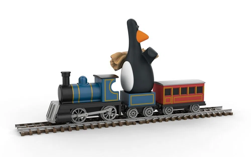 Corgi Diecast Train Toy - CC80602 Wallace & Gromit - The Wrong Pants - Feathers Mcgraw & Locomotive, Regalos de Tren para Hombres, Mujeres y niños, Modelos de Trenes fundidos a presión
